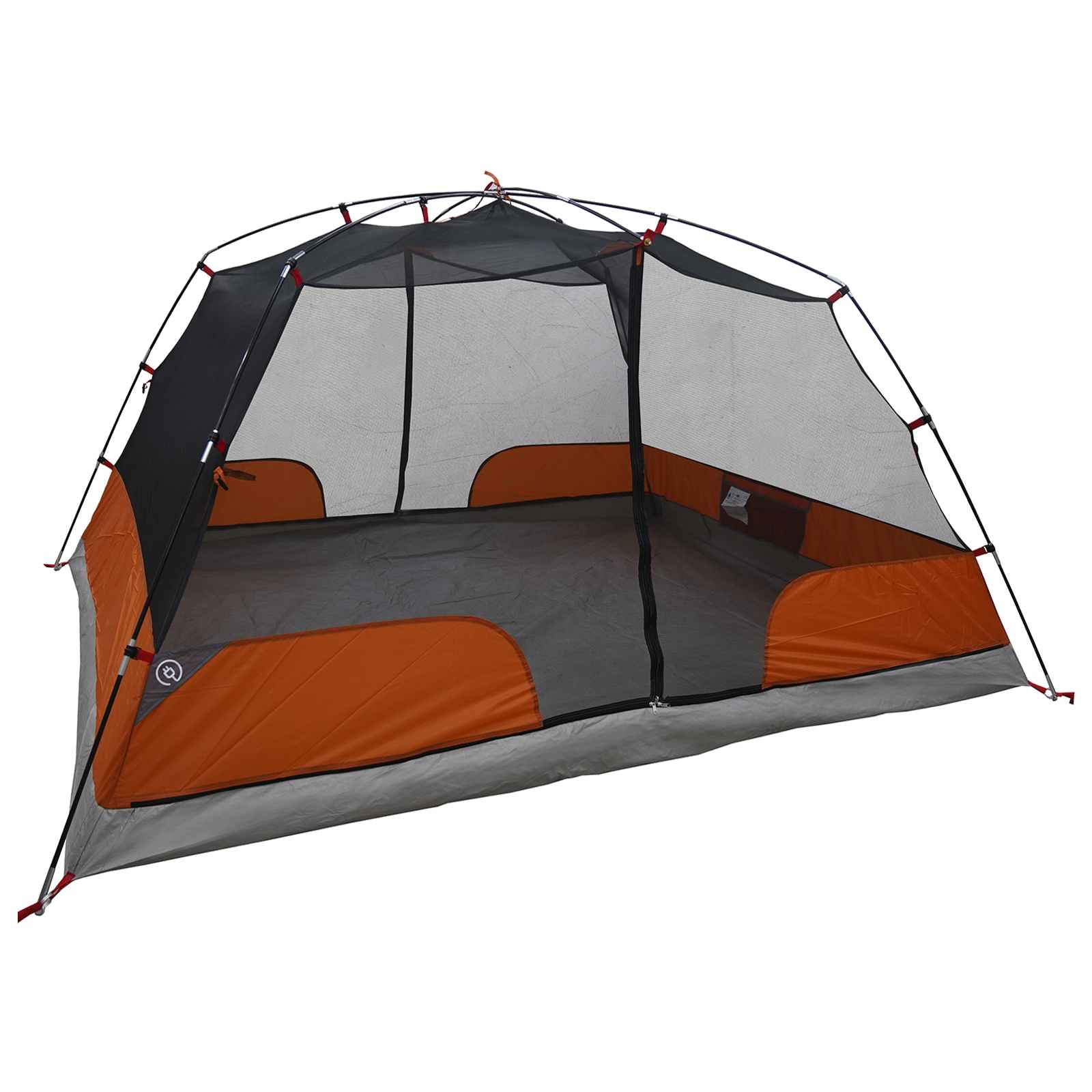 Trekkingzelt 4 Personen Grau und Orange