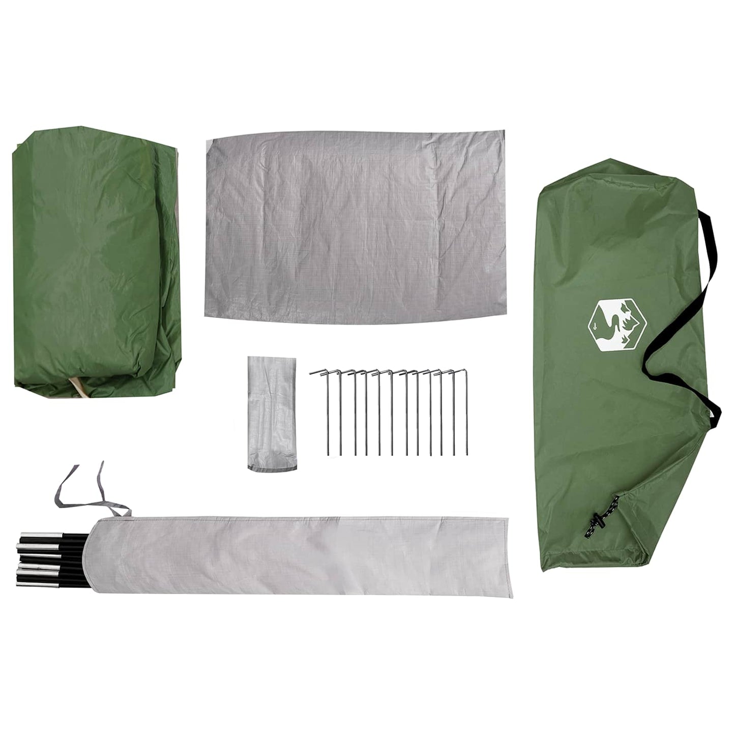 Trekkingzelt 222 x 85 x 125 cm Grün