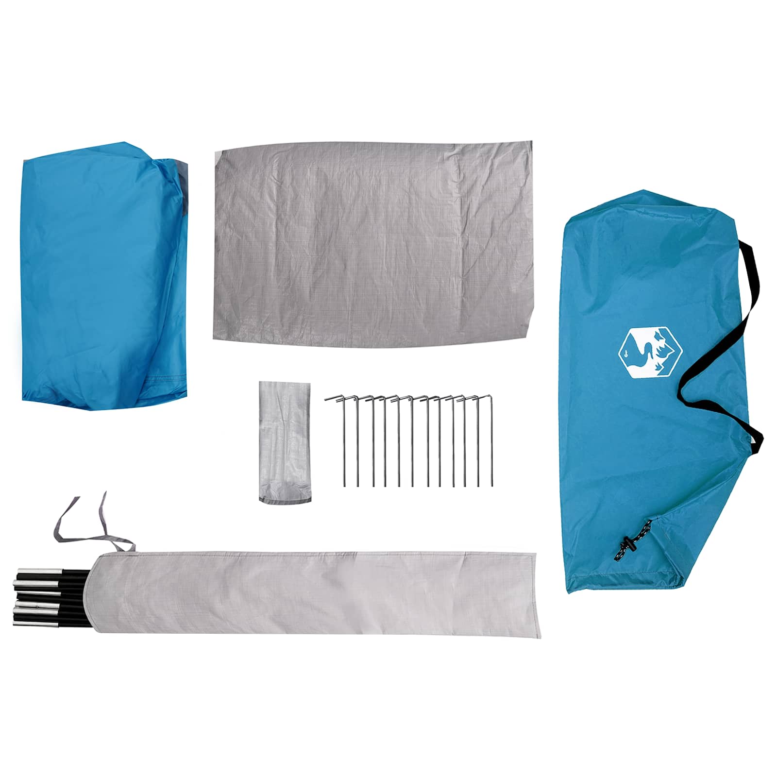 Trekkingzelt 222 x 85 x 125 cm Blau