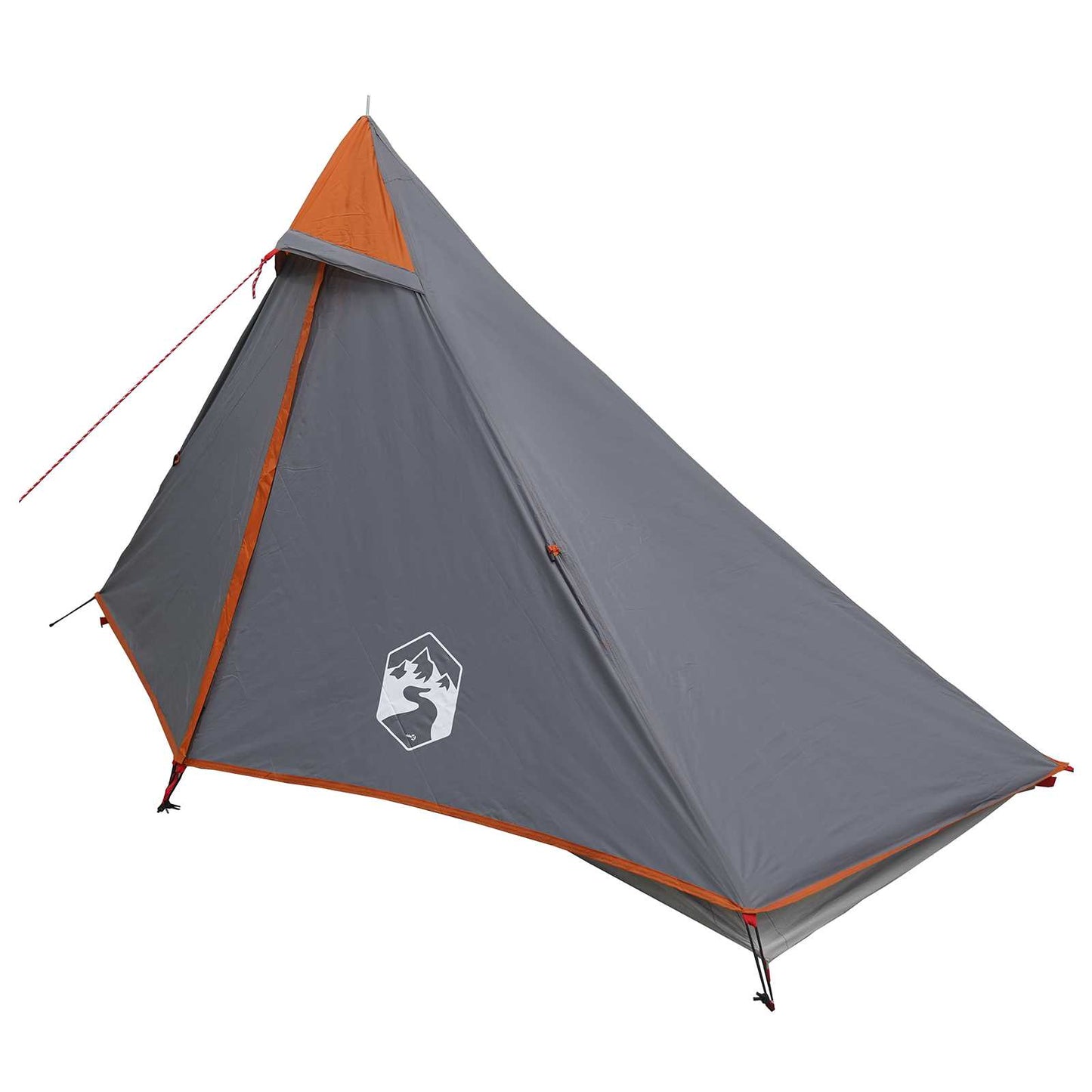 Trekkingzelt 222 x 85 x 125 cm Grau und Orange