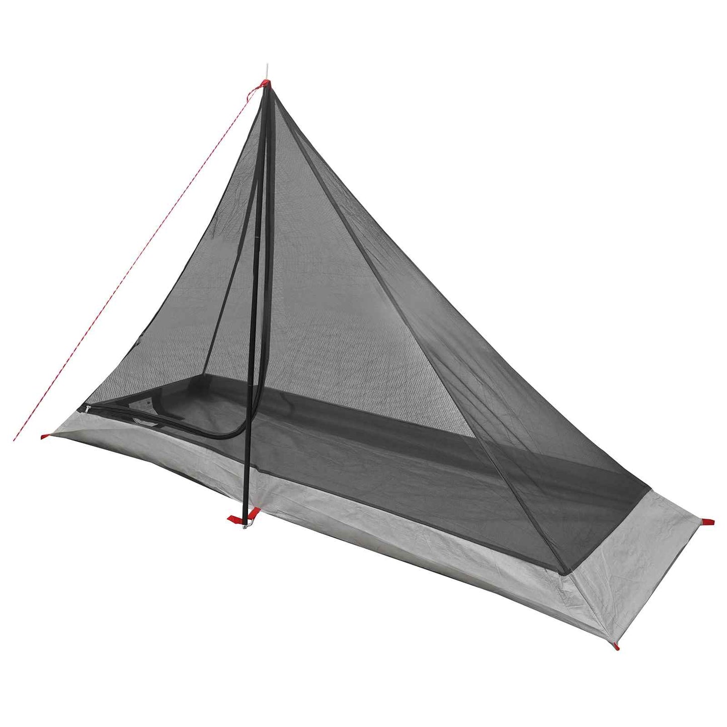 Trekkingzelt 222 x 85 x 125 cm Grau und Orange