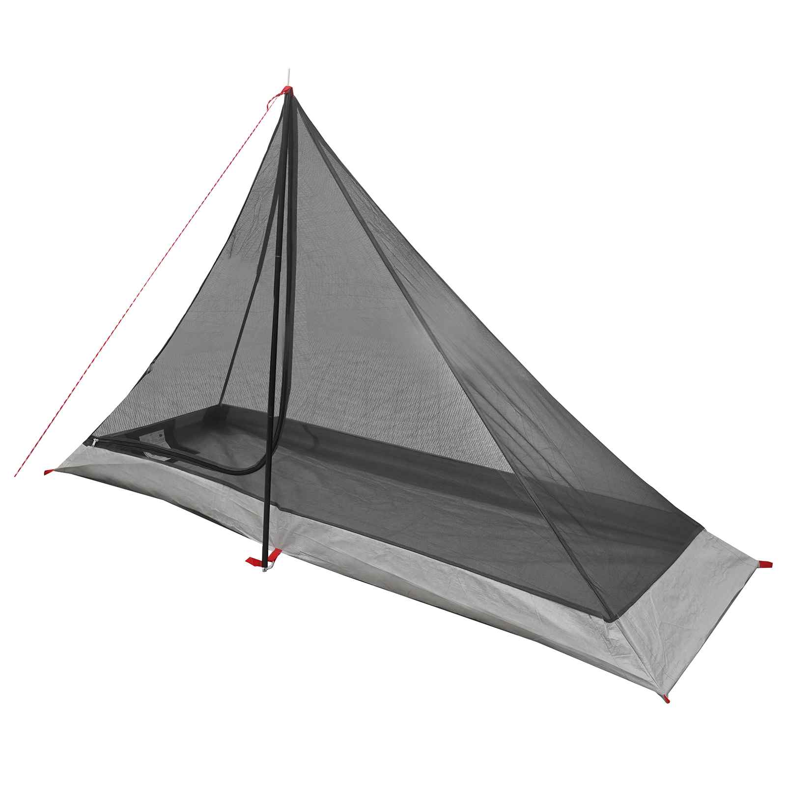 Trekkingzelt 222 x 85 x 125 cm Grau und Orange