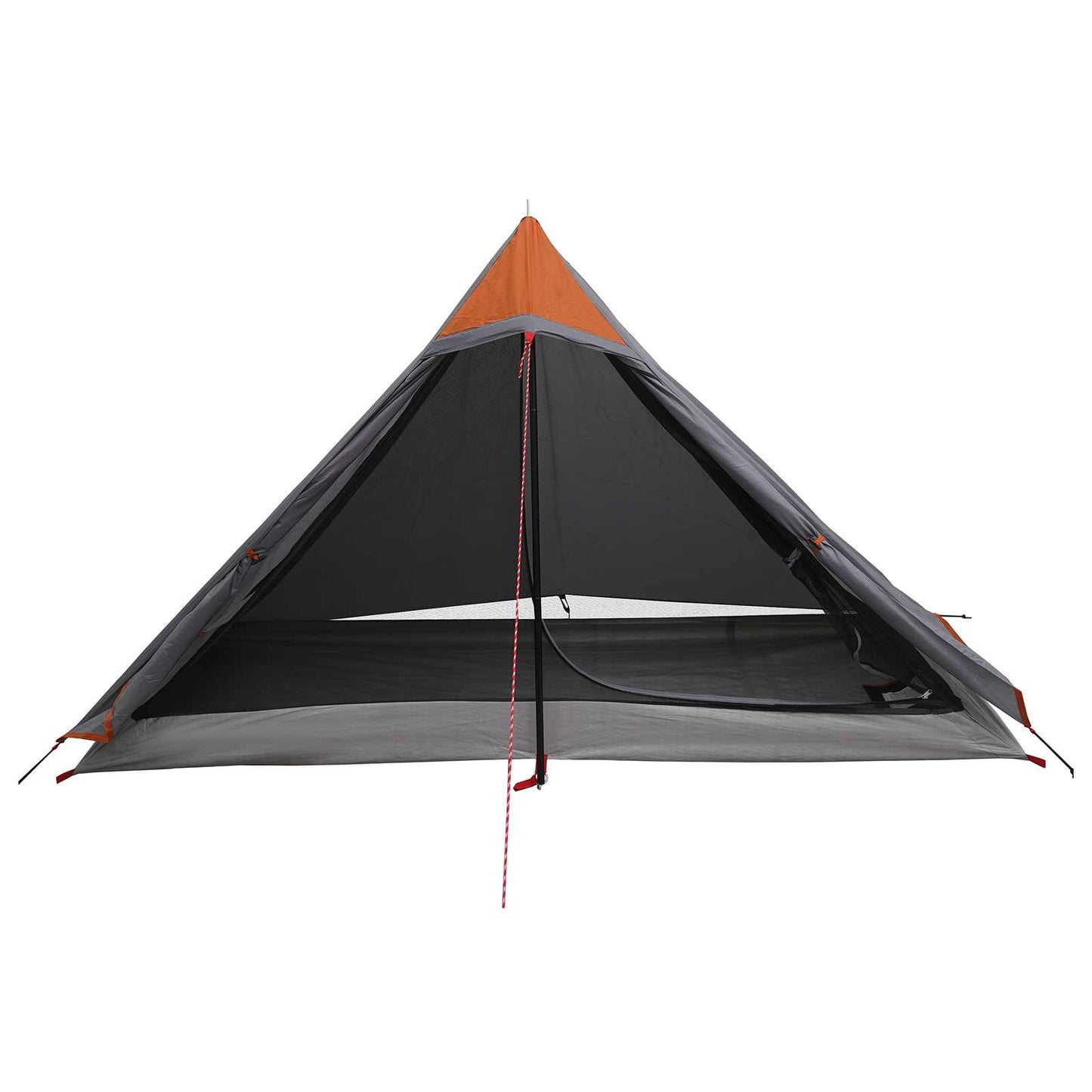 Trekkingzelt 222 x 85 x 125 cm Grau und Orange