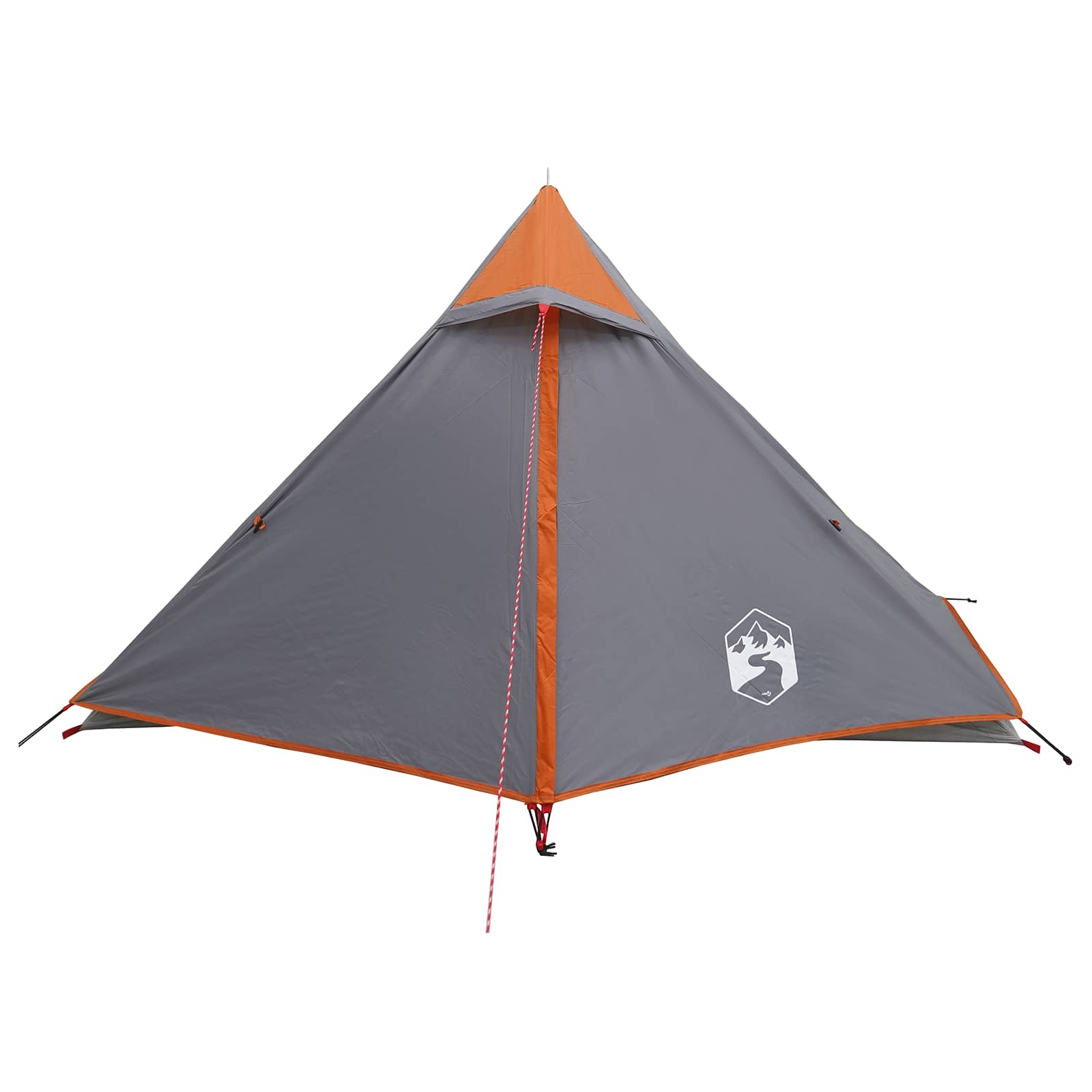 Trekkingzelt 222 x 85 x 125 cm Grau und Orange