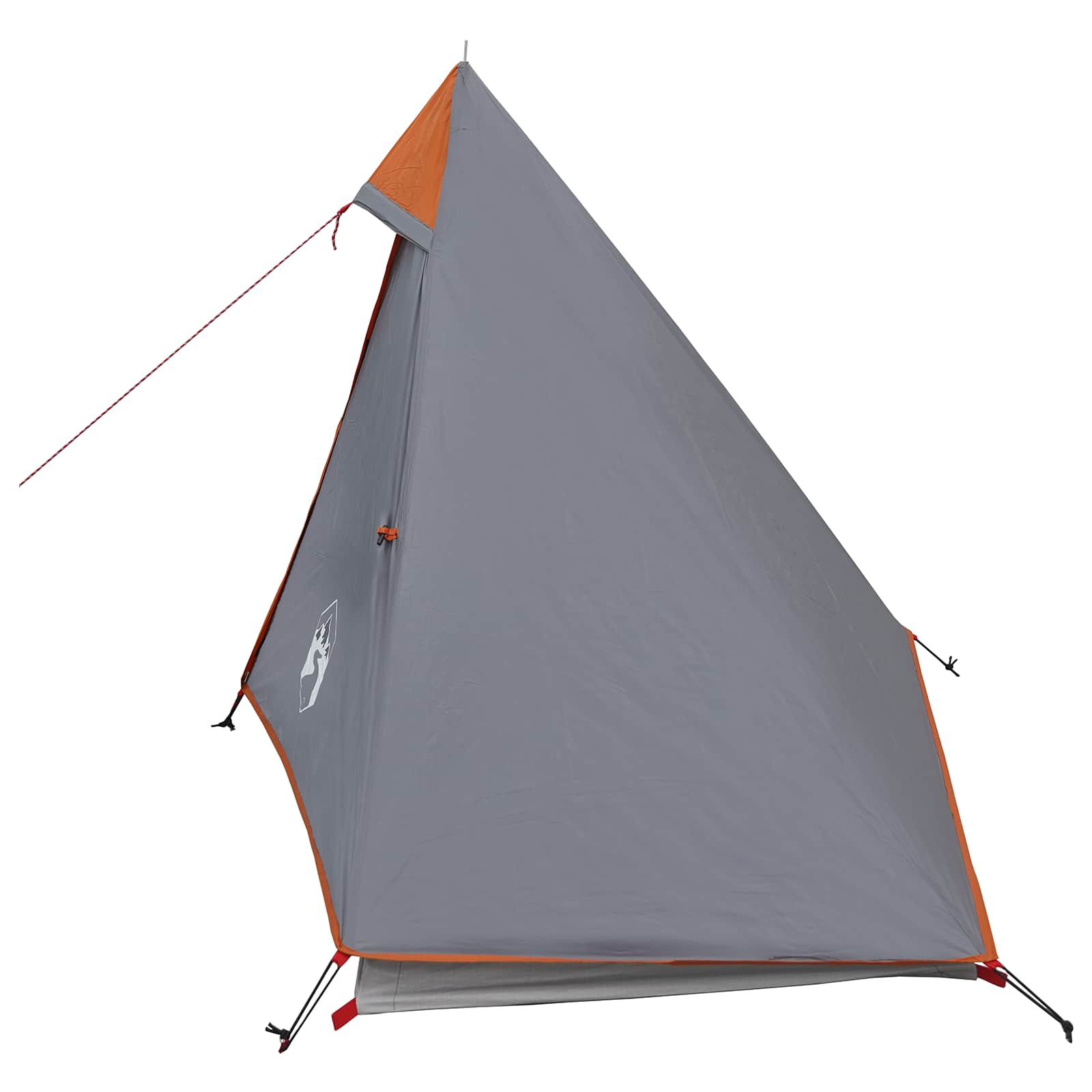 Trekkingzelt 222 x 85 x 125 cm Grau und Orange