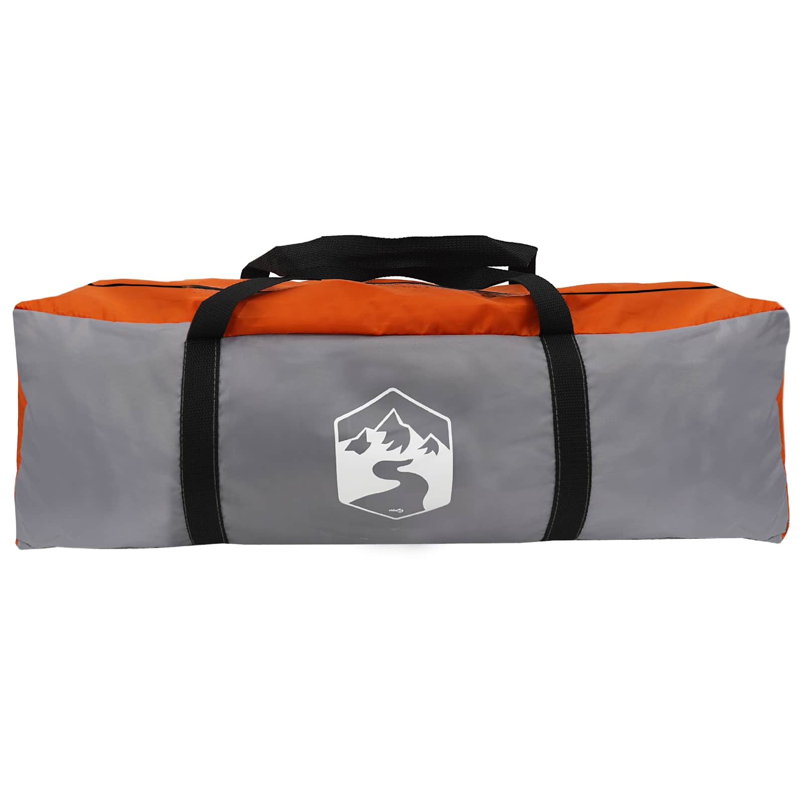 Tunnelzelt 275 x 240 x 200 cm Grau und Orange
