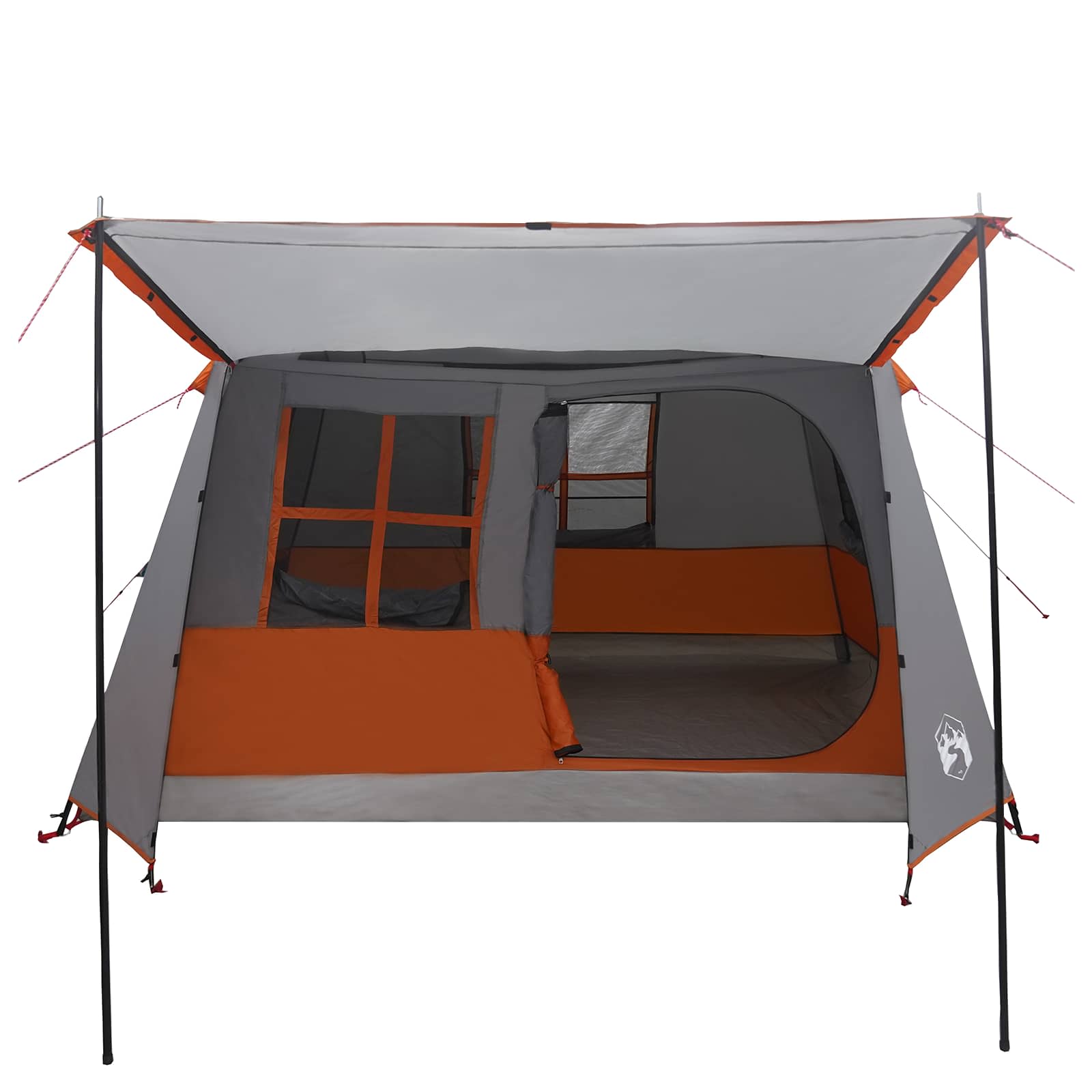 Tunnelzelt 275 x 240 x 200 cm Grau und Orange