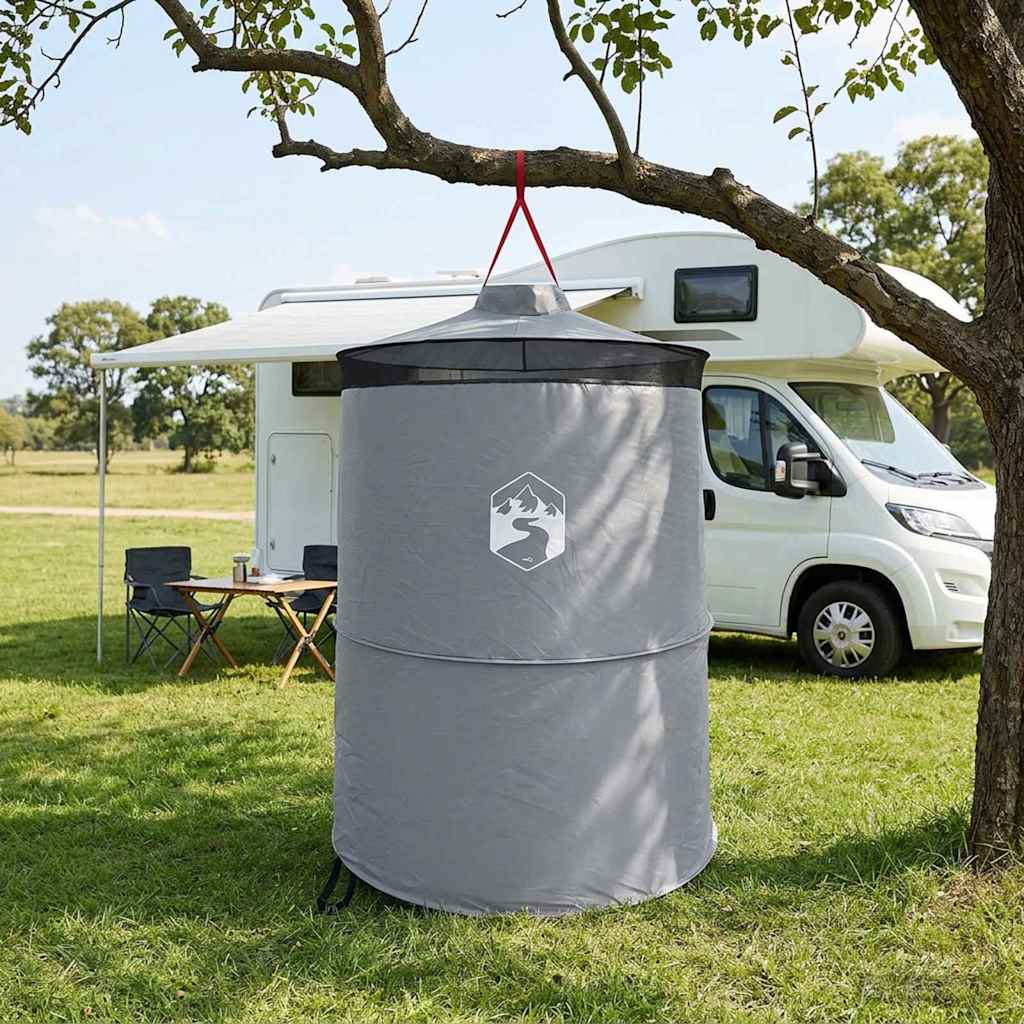 Pop-up Toilette Zelt mit Aufhängeseil Grau und Orange