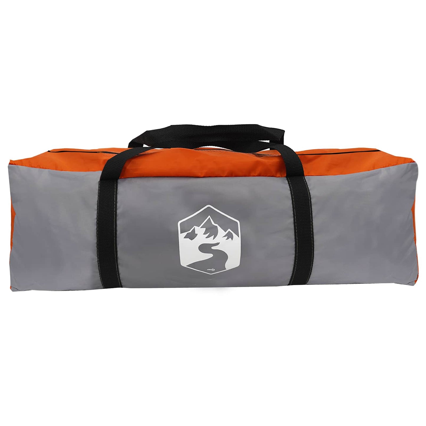 Tunnelzelt 560 x 395 x 212 cm Grau und Orange