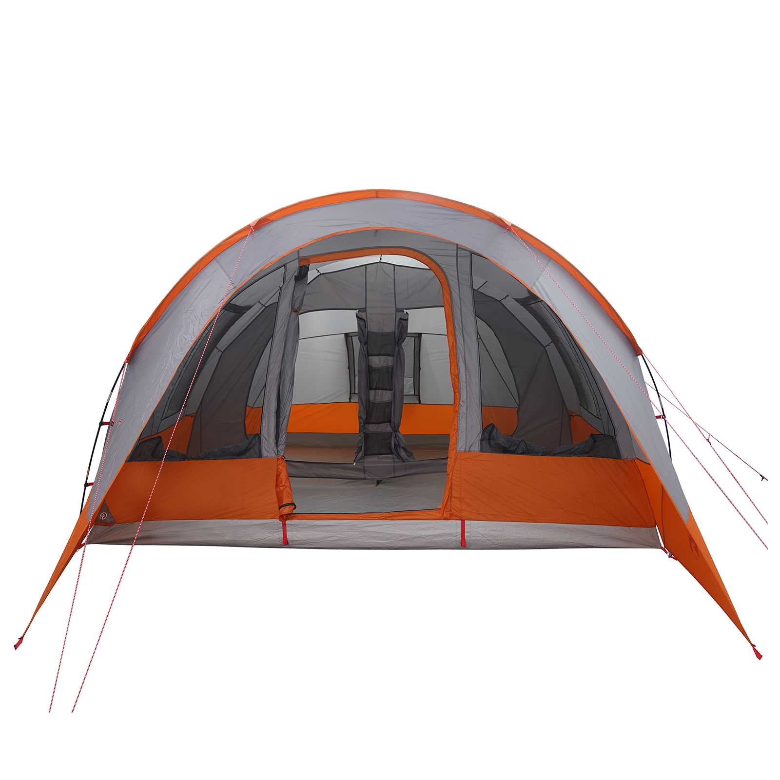 Tunnelzelt 560 x 395 x 212 cm Grau und Orange