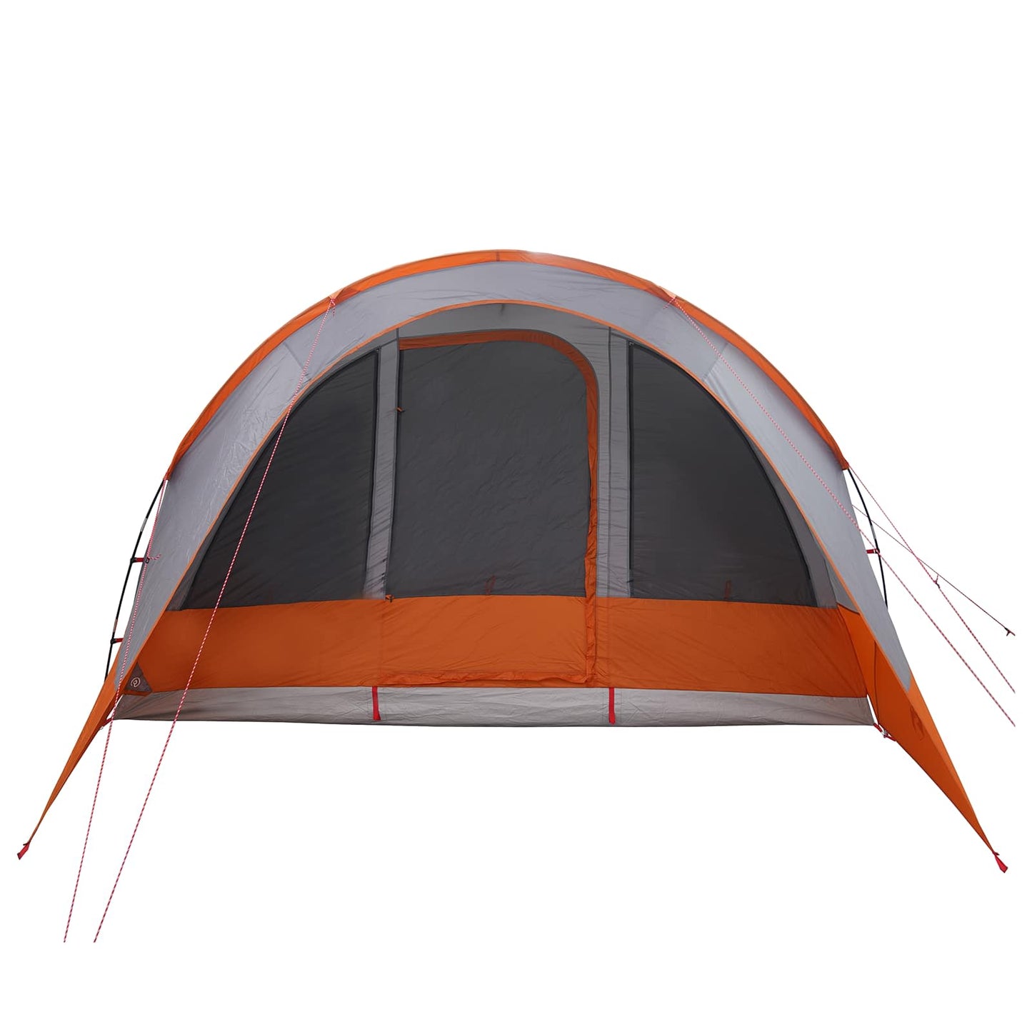 Tunnelzelt 560 x 395 x 212 cm Grau und Orange