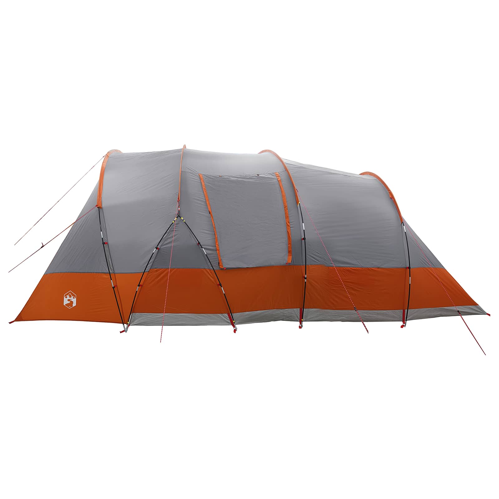 Tunnelzelt 560 x 395 x 212 cm Grau und Orange