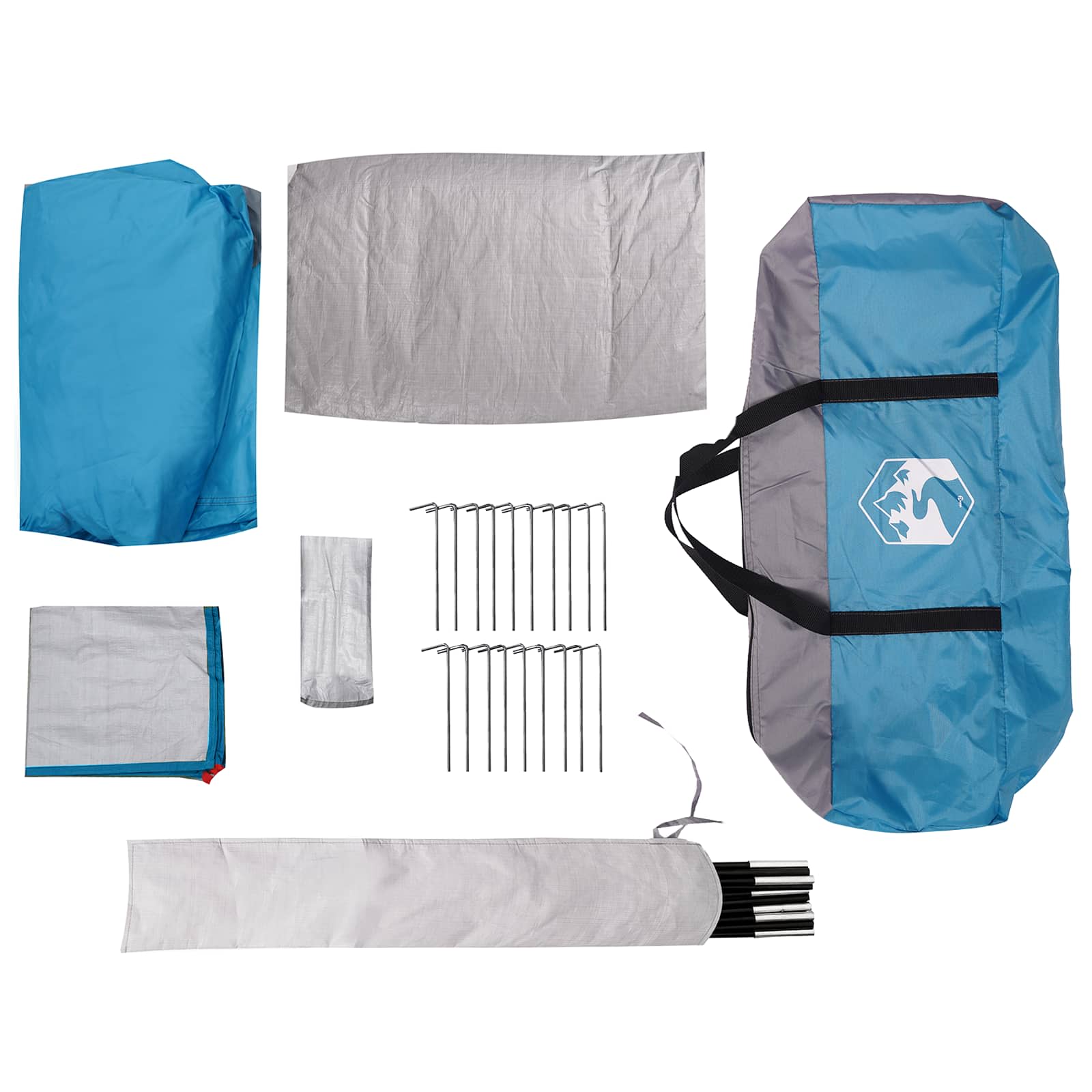 Tunnelzelt 390 x 215 x 152 cm Blau