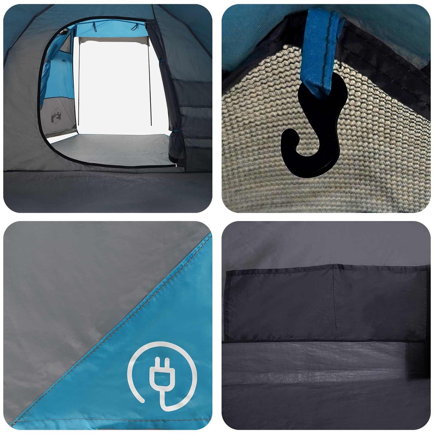 Tunnelzelt 390 x 215 x 152 cm Blau