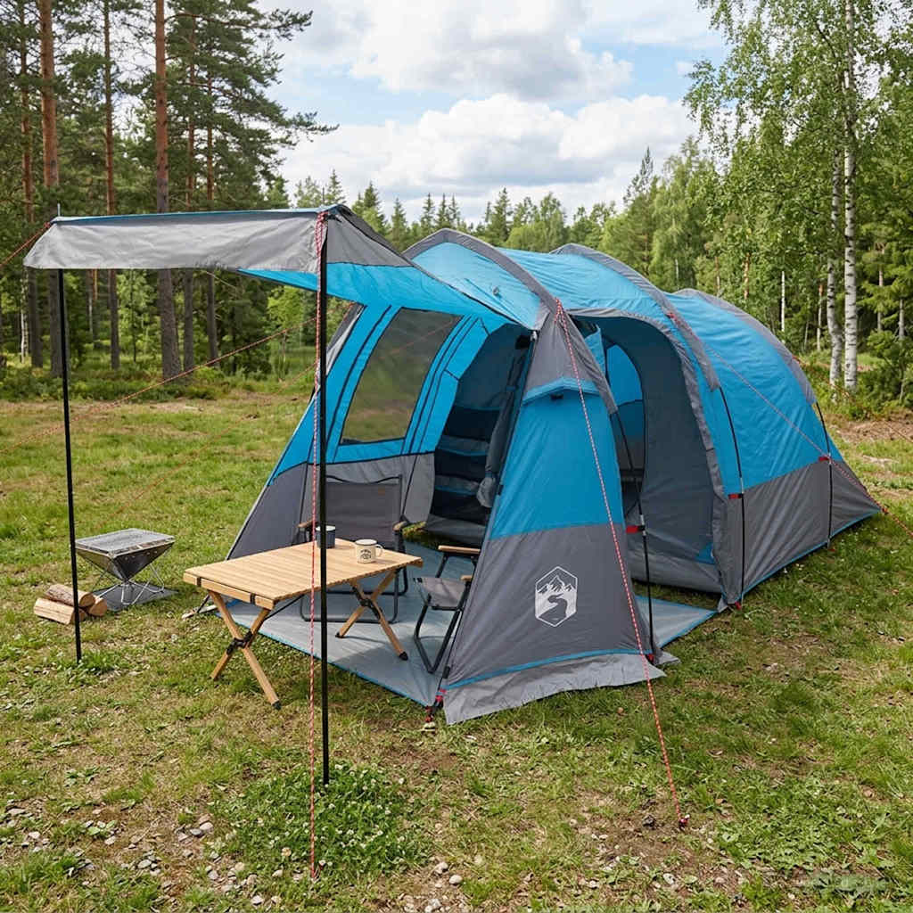 Tunnelzelt 390 x 215 x 152 cm Blau