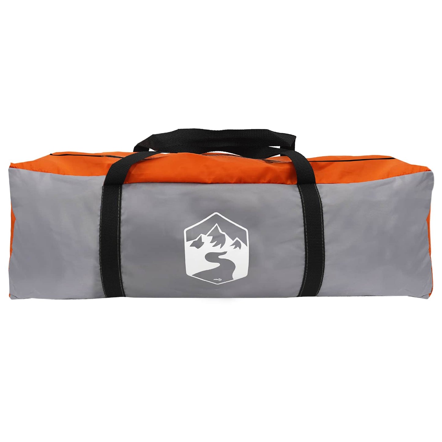 Tunnelzelt Grau und Orange 390 x 215 x 152 cm
