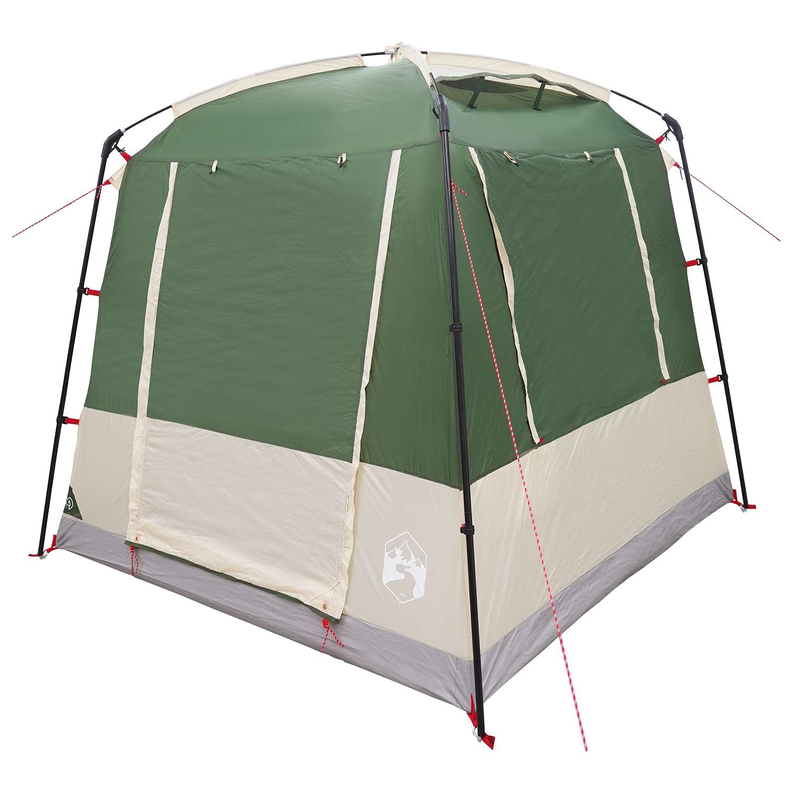 Partyzelt 4 Personen Grün 185T Polyester mit PU-Beschichtung