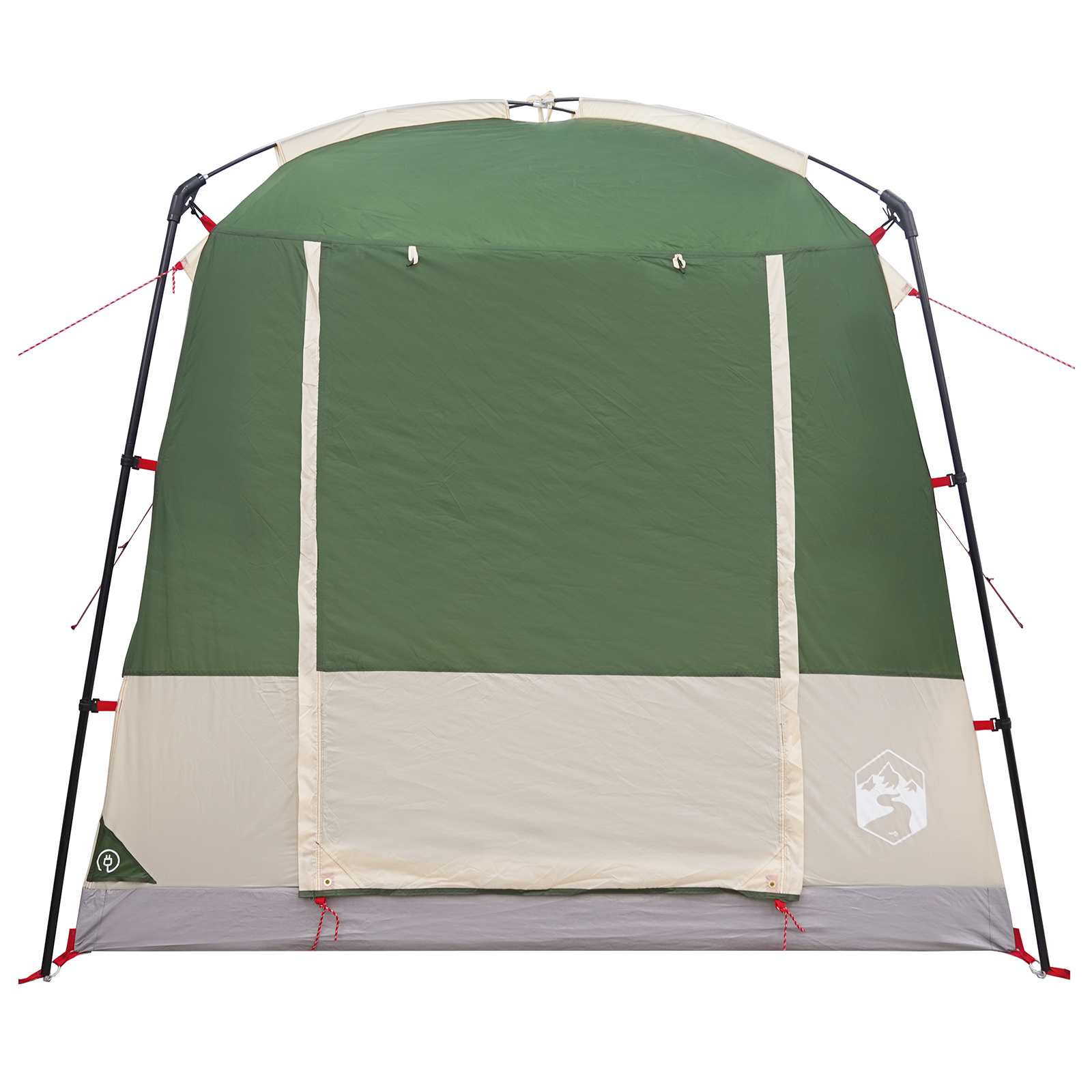 Partyzelt 4 Personen Grün 185T Polyester mit PU-Beschichtung