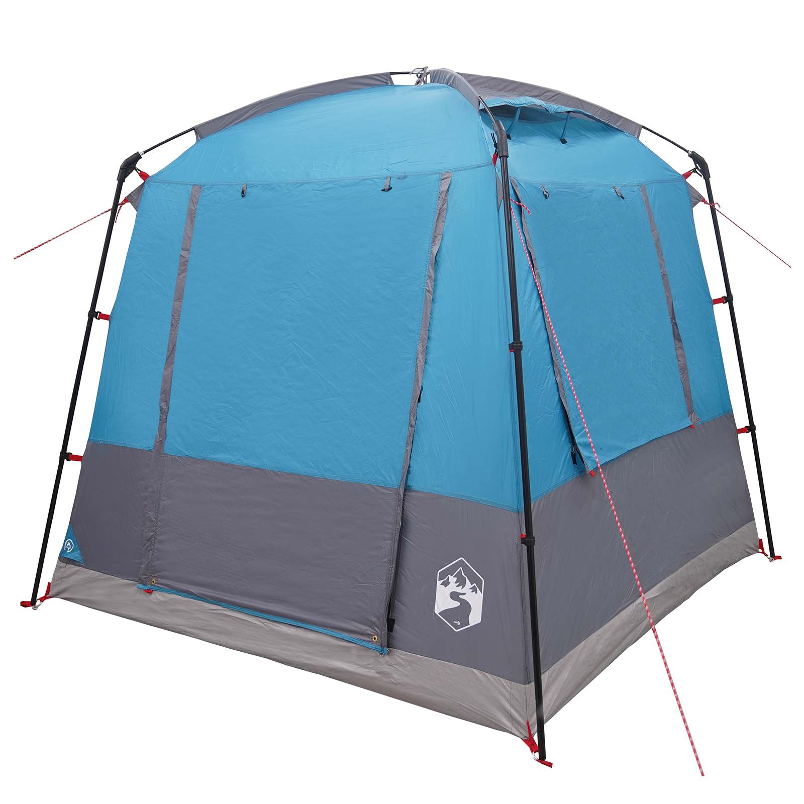 Partyzelt 4 Personen Blau 185T Polyester mit PU-Beschichtung