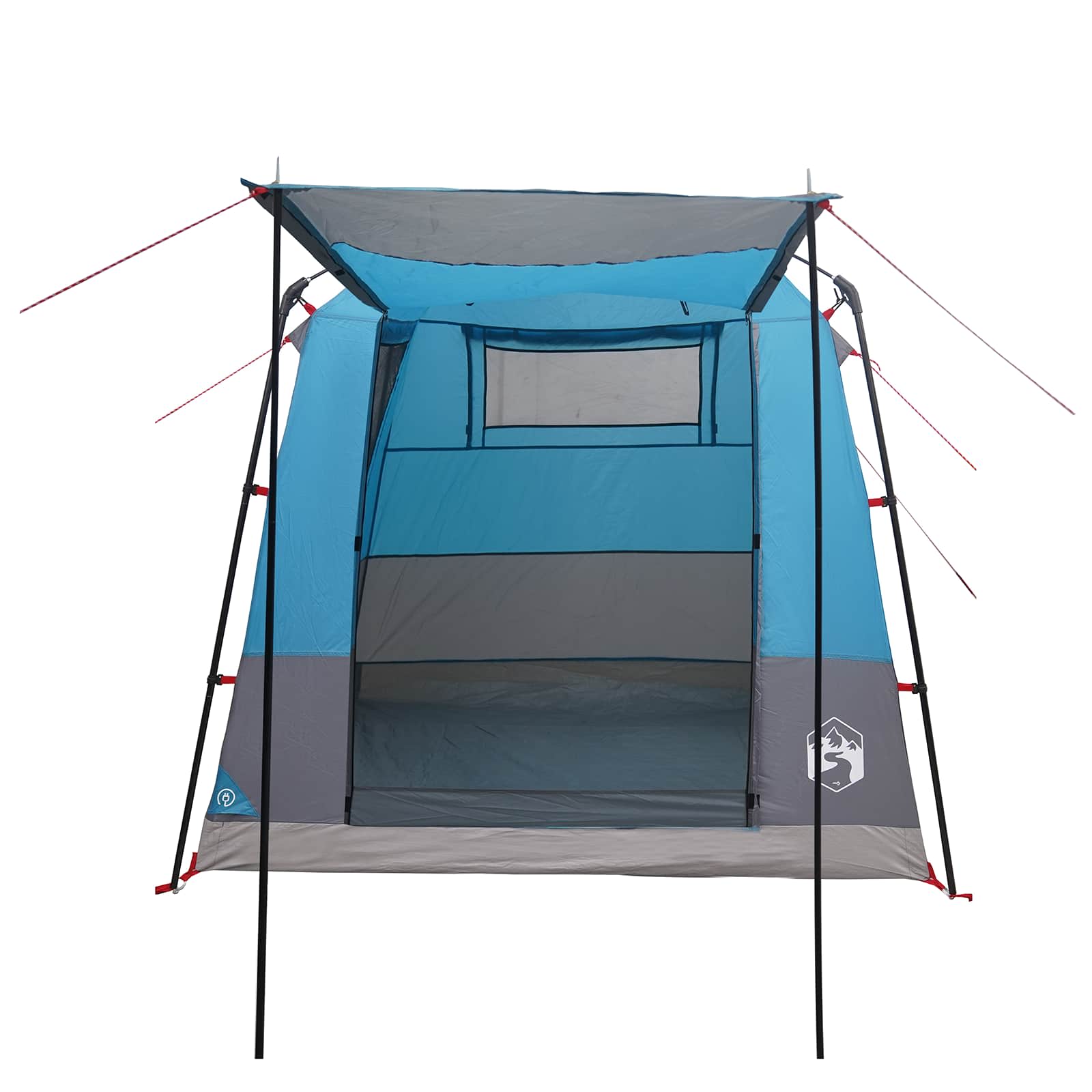 Partyzelt 4 Personen Blau 185T Polyester mit PU-Beschichtung