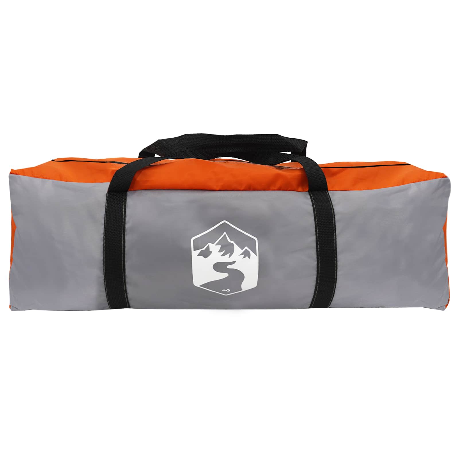 Partyzelt 4 Personen Grau und Orange