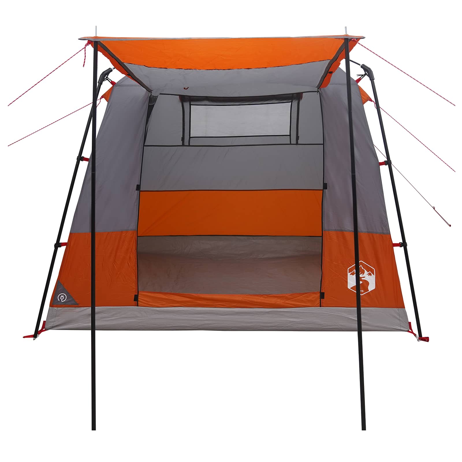 Partyzelt 4 Personen Grau und Orange