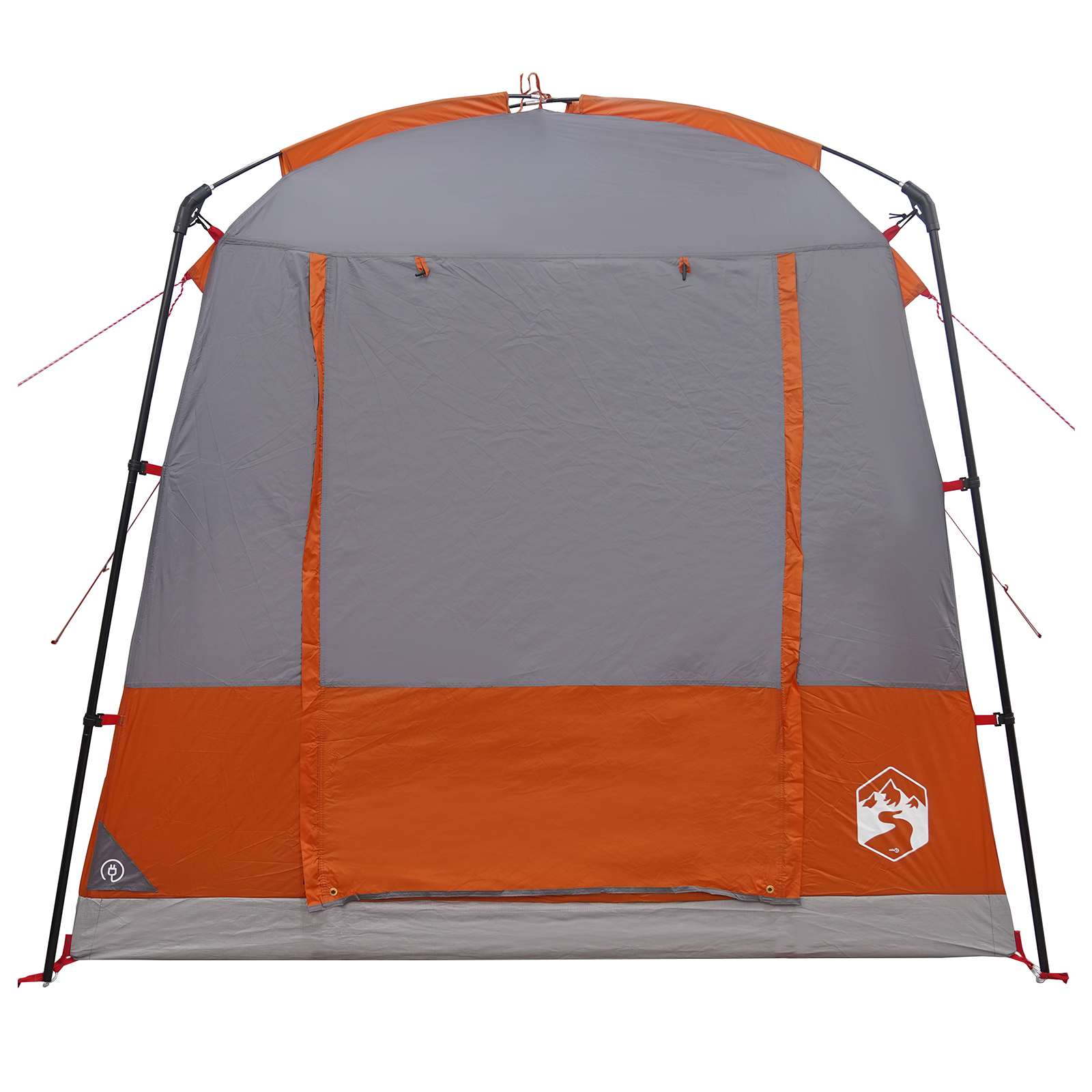 Partyzelt 4 Personen Grau und Orange
