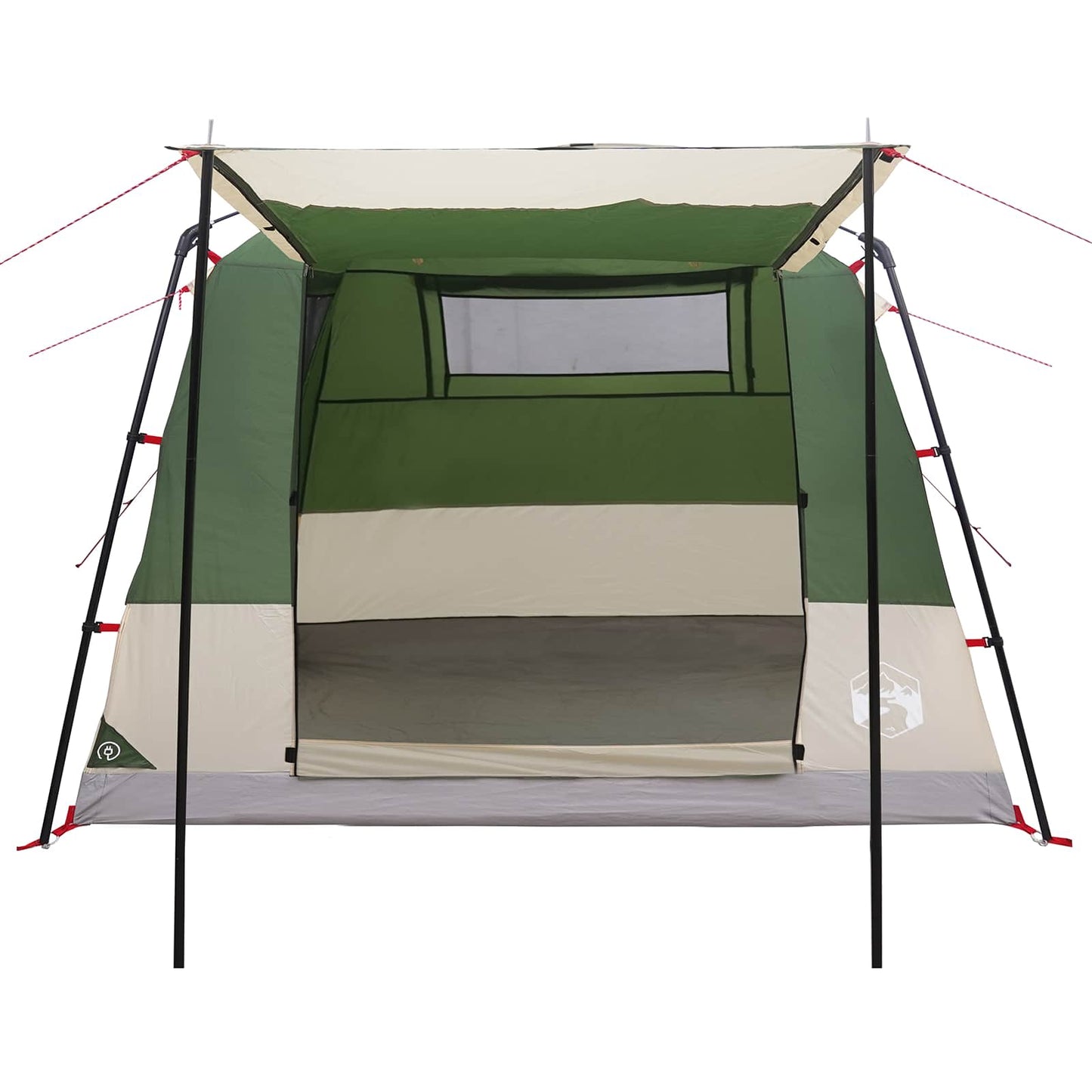 Partyzelt 10 Personen Grün 185T Polyester mit PU-Beschichtung