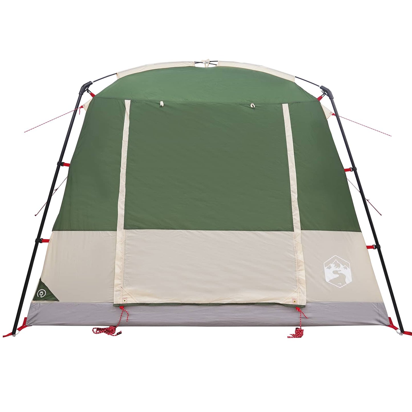 Partyzelt 10 Personen Grün 185T Polyester mit PU-Beschichtung