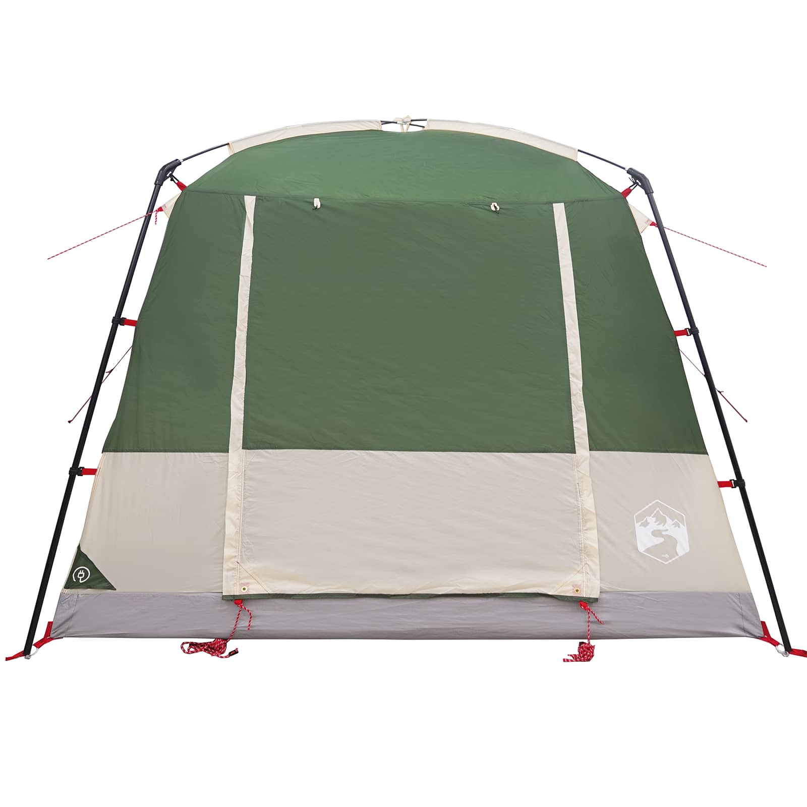 Partyzelt 10 Personen Grün 185T Polyester mit PU-Beschichtung