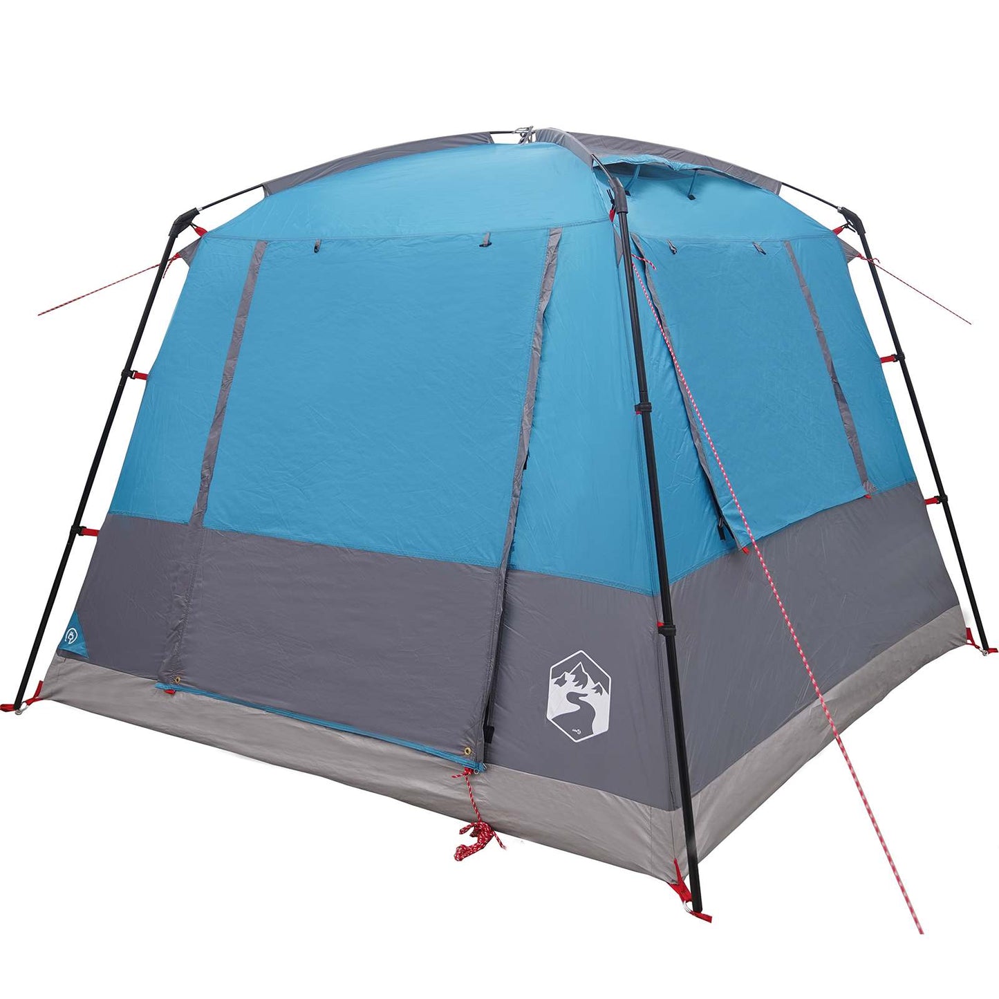 Partyzelt 10 Personen Blau 185T Polyester mit PU-Beschichtung