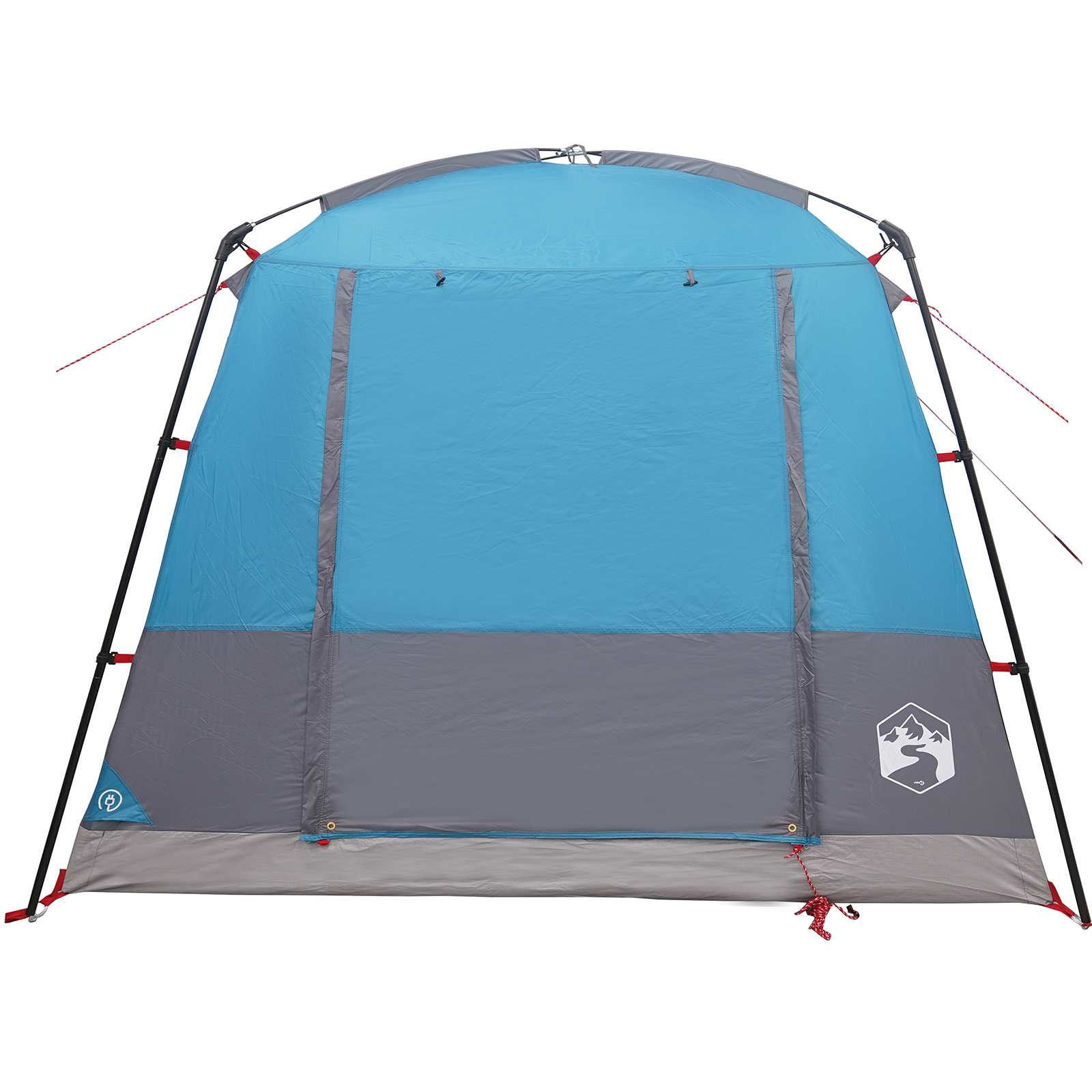 Partyzelt 10 Personen Blau 185T Polyester mit PU-Beschichtung