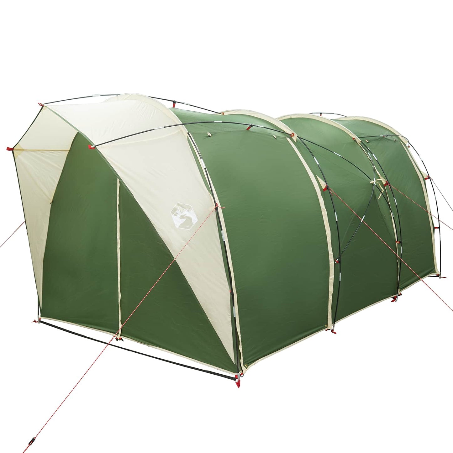 Tunnelzelt 4 Personen Grün 185T Polyester mit PU-Beschichtung