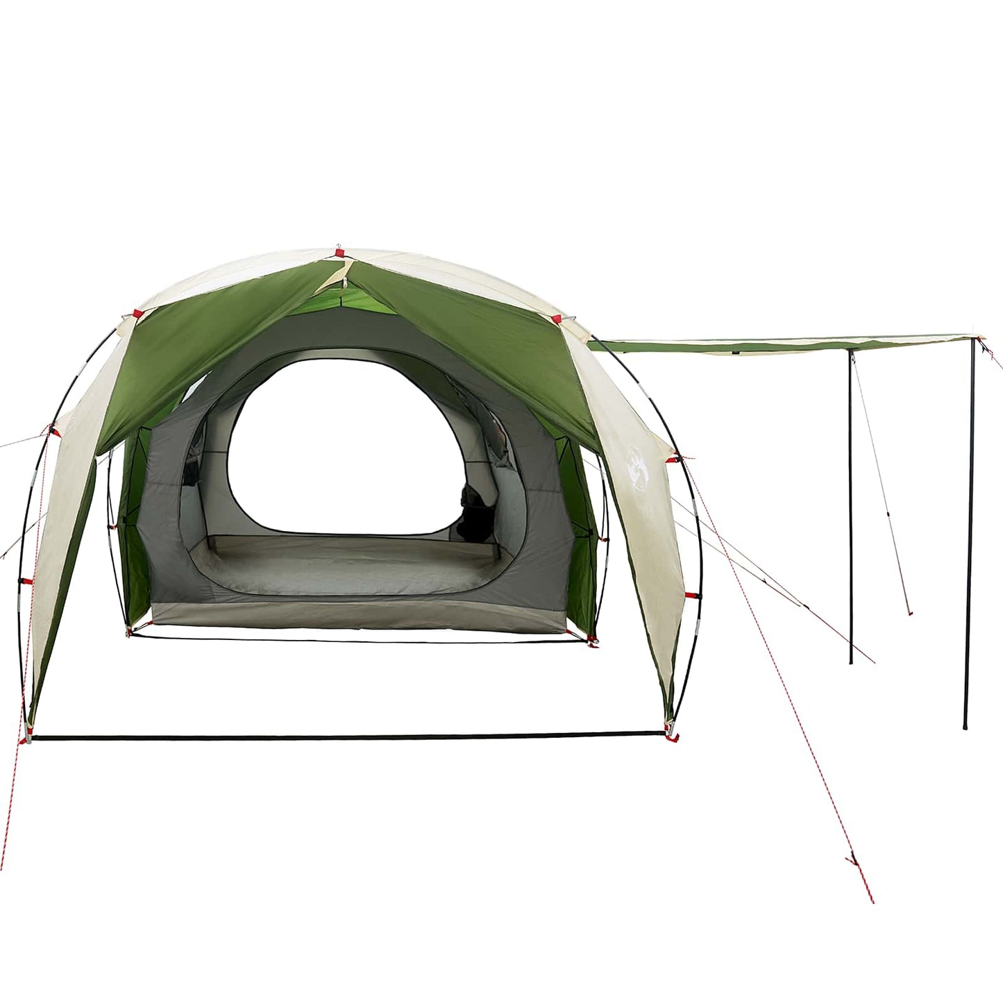 Tunnelzelt 4 Personen Grün 185T Polyester mit PU-Beschichtung