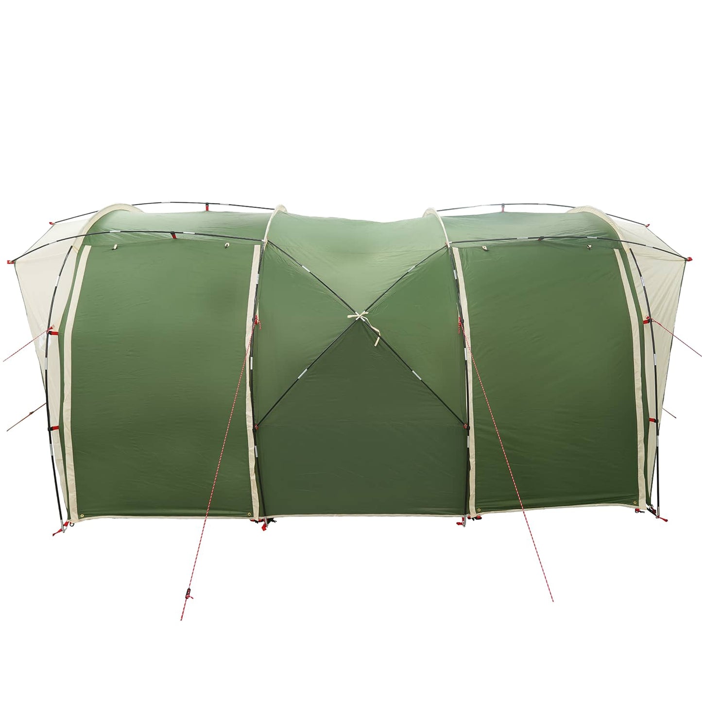Tunnelzelt 4 Personen Grün 185T Polyester mit PU-Beschichtung