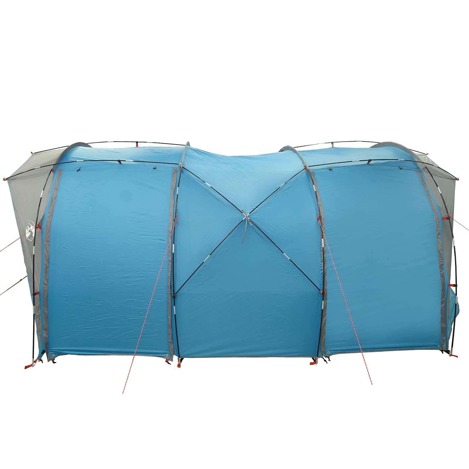 Tunnelzelt 4 Personen Blau 185T Polyester mit PU-Beschichtung