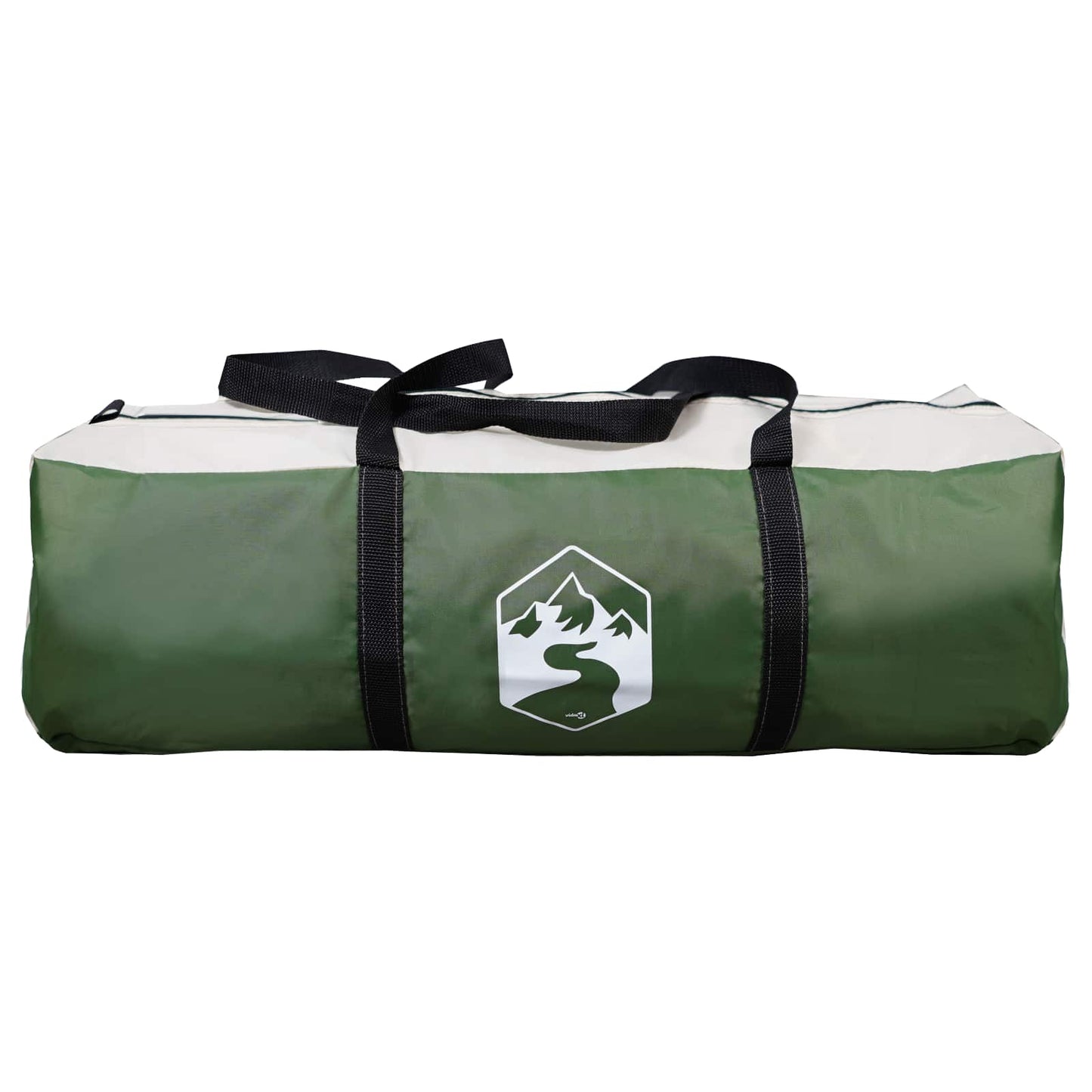 Tunnelzelt 6 Personen Grün 185T Polyester mit PU-Beschichtung