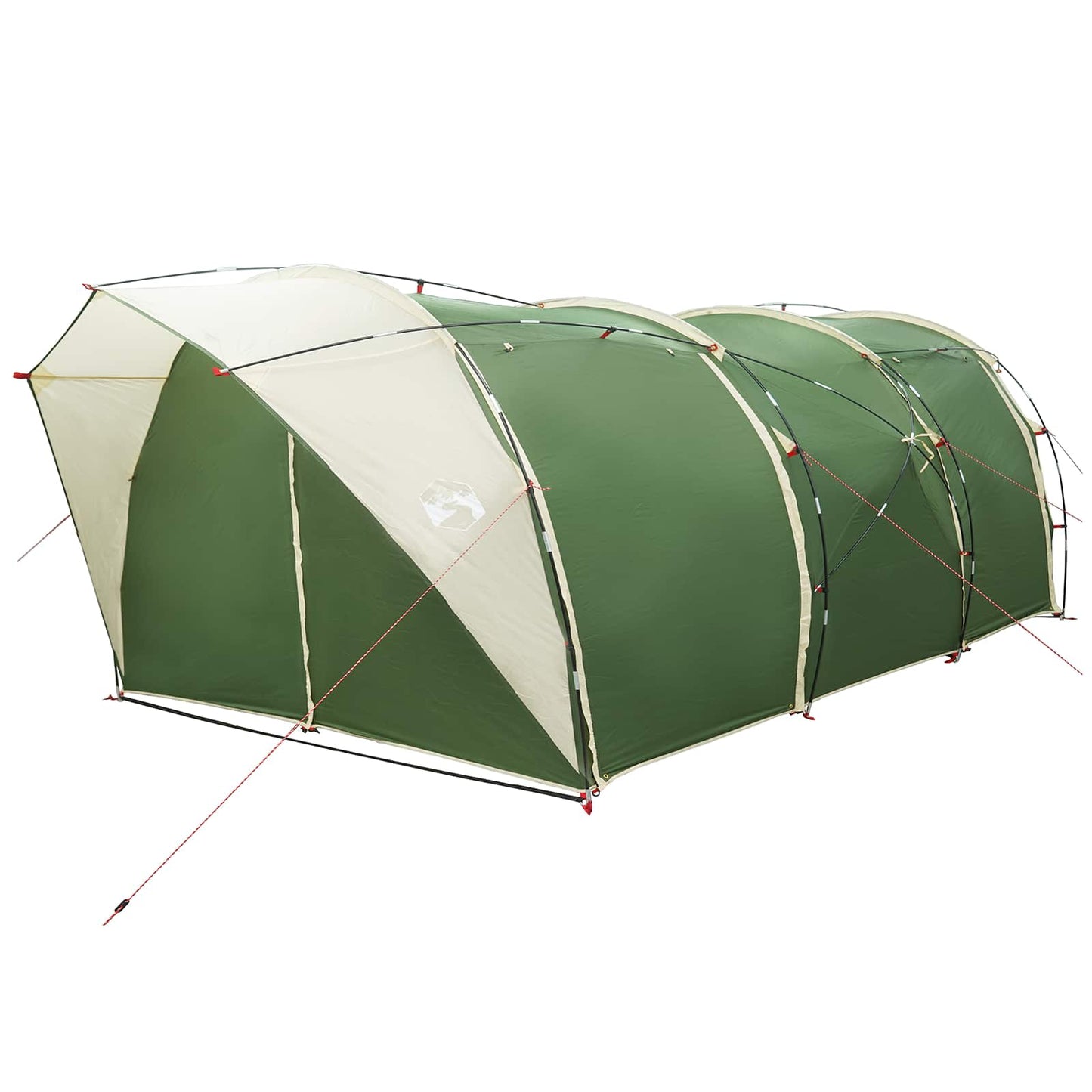 Tunnelzelt 6 Personen Grün 185T Polyester mit PU-Beschichtung