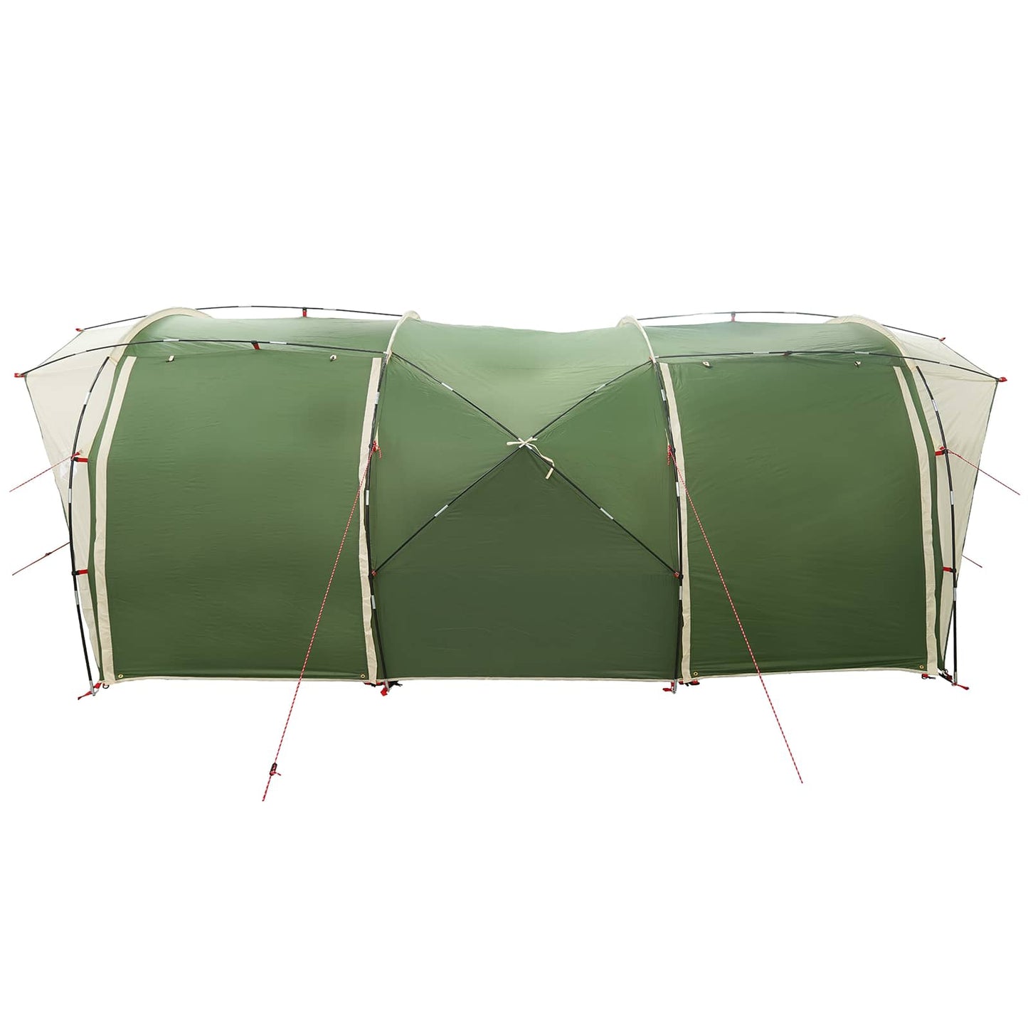 Tunnelzelt 6 Personen Grün 185T Polyester mit PU-Beschichtung