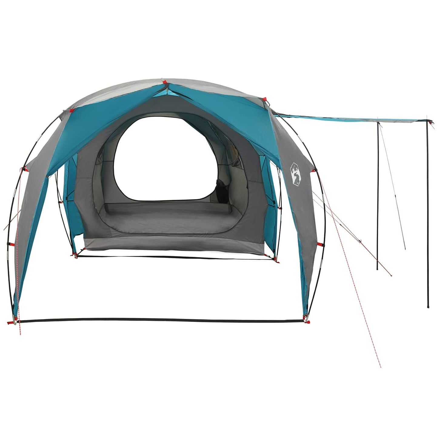 Tunnelzelt 6 Personen Blau 185T Polyester mit PU-Beschichtung