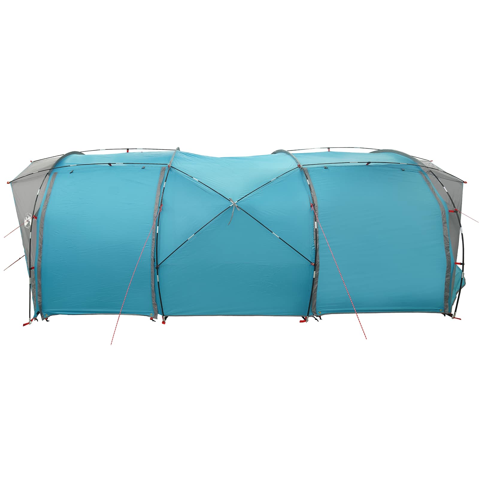Tunnelzelt 6 Personen Blau 185T Polyester mit PU-Beschichtung