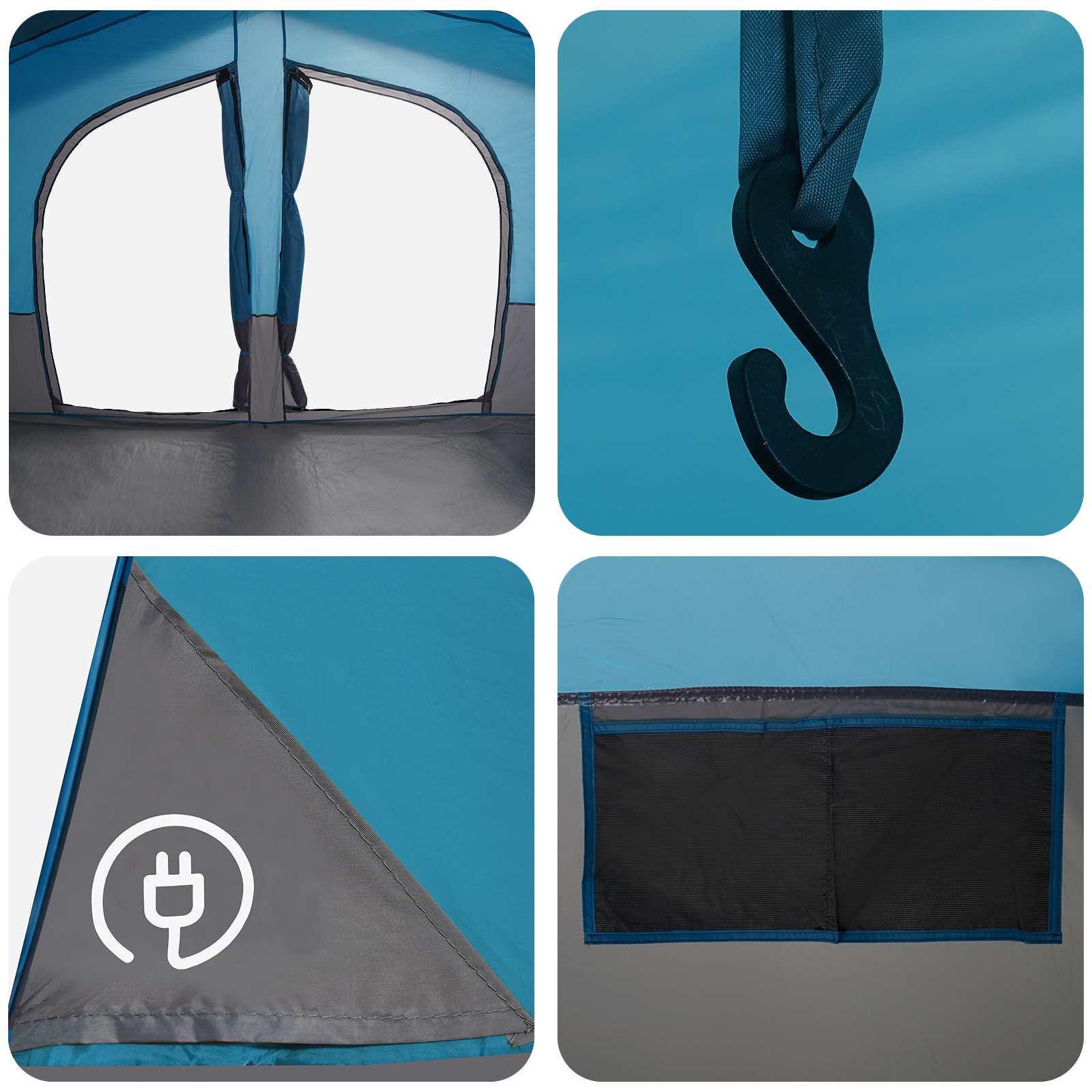 Familienzelt 533 x 312 x 230 cm Blau