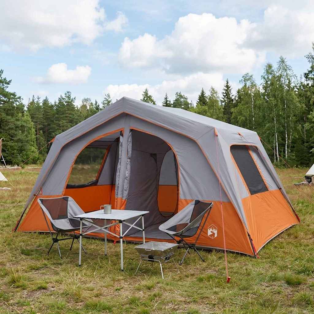 Familienzelt 533 x 312 x 230 cm Grau und Orange