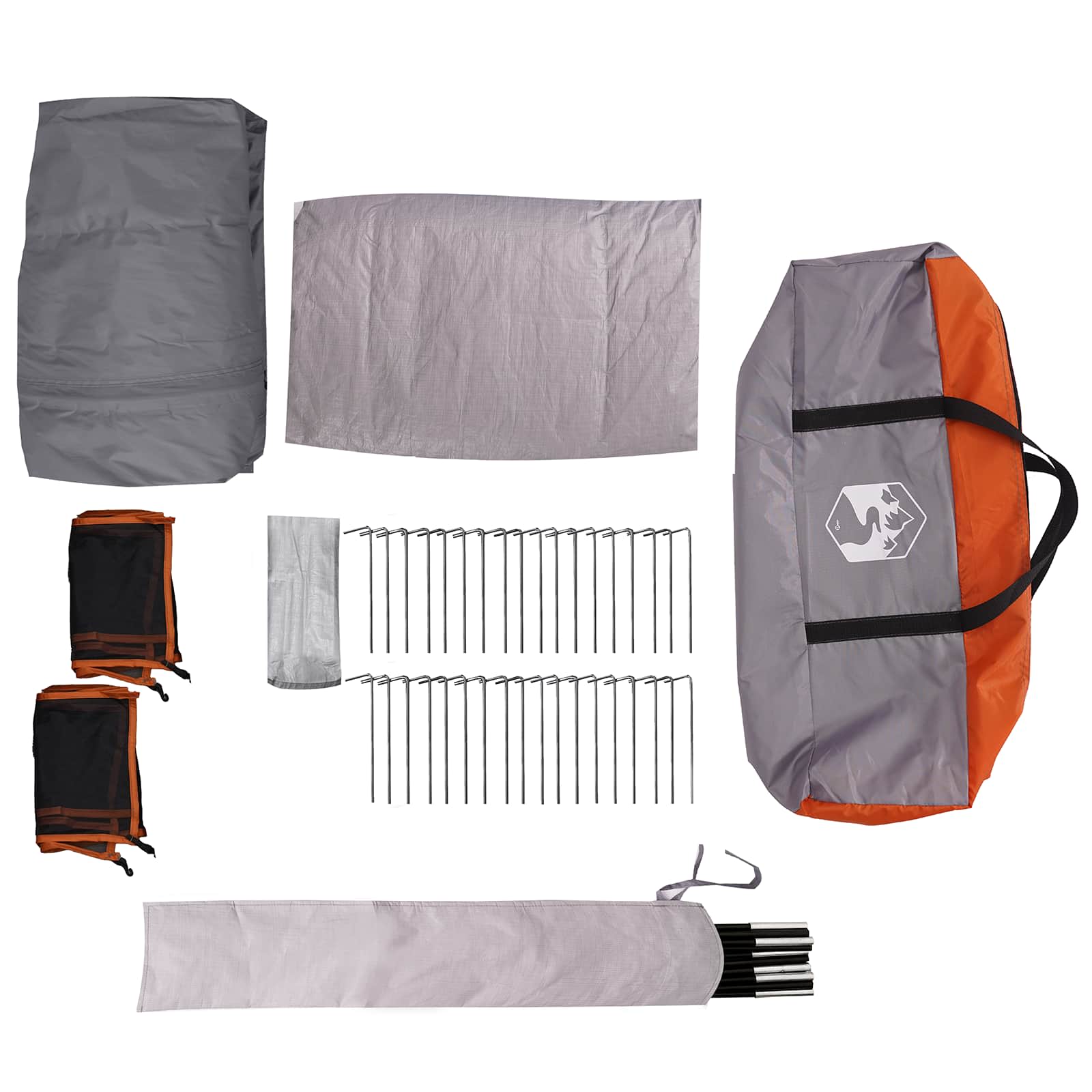 Familienzelt 14 Personen Grau und Orange