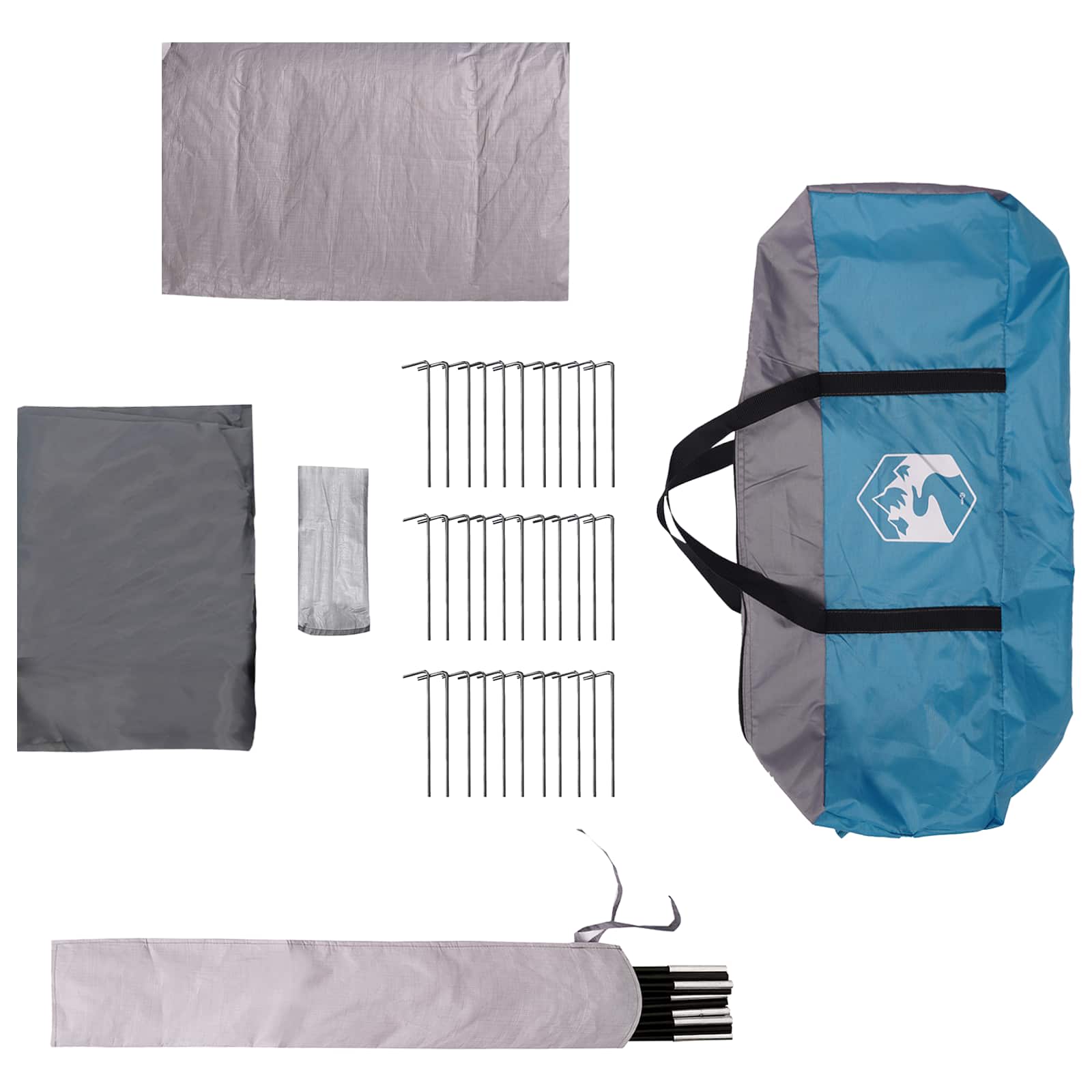 Tunnelzelt 675 x 392 x 210 cm Blau
