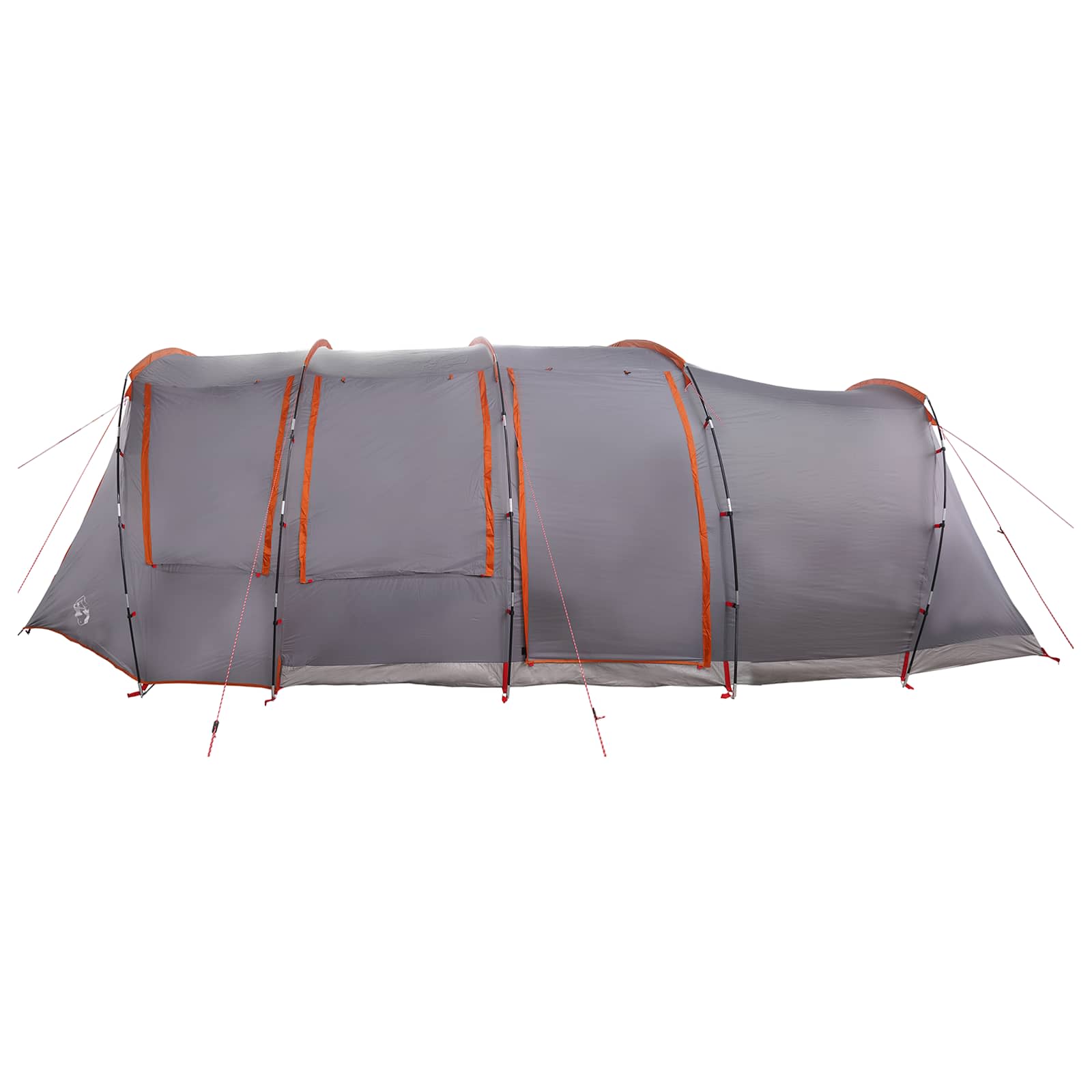 Tunnelzelt 675 x 392 x 210 cm Grau und Orange
