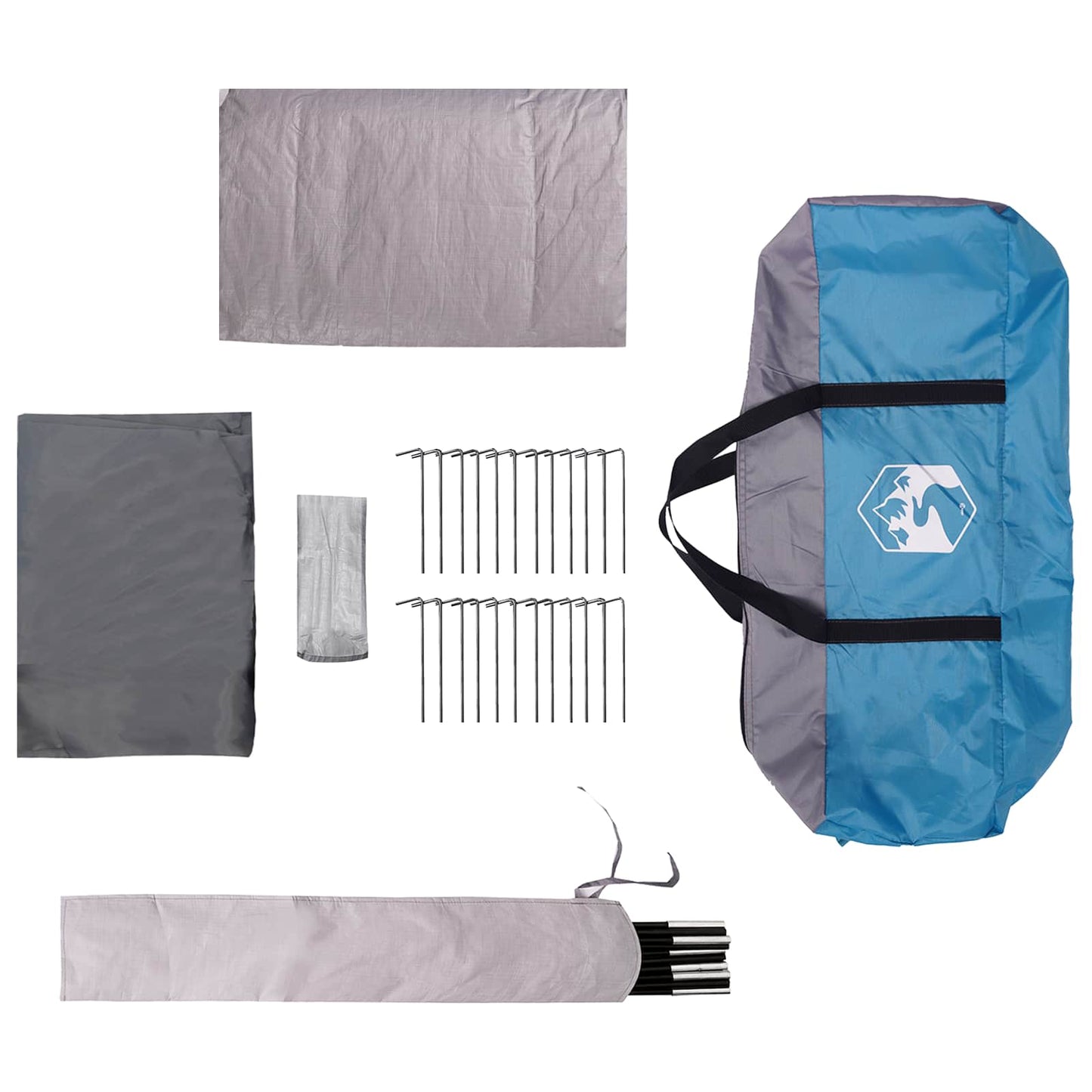 Tunnelzelt 505 x 330 x 204 cm Blau