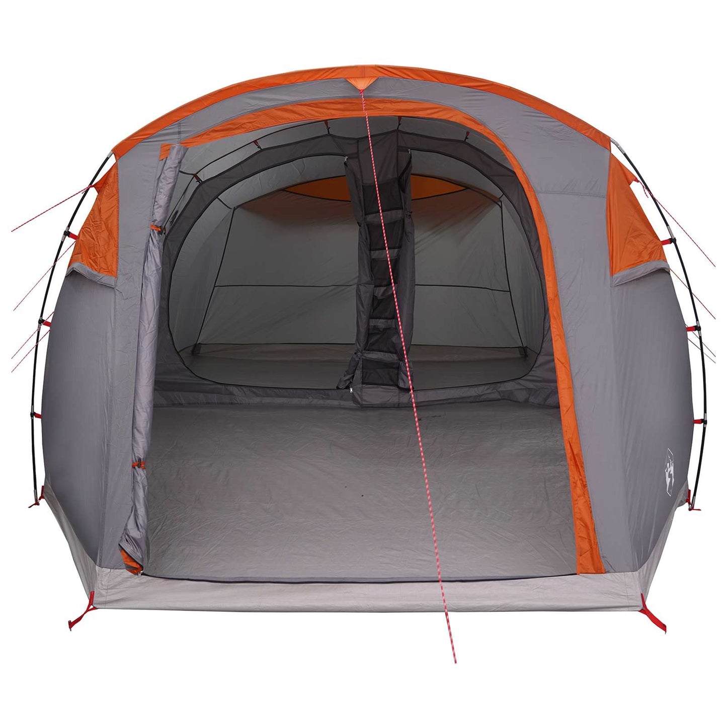 Tunnelzelt 505 x 330 x 204 cm Grau und Orange