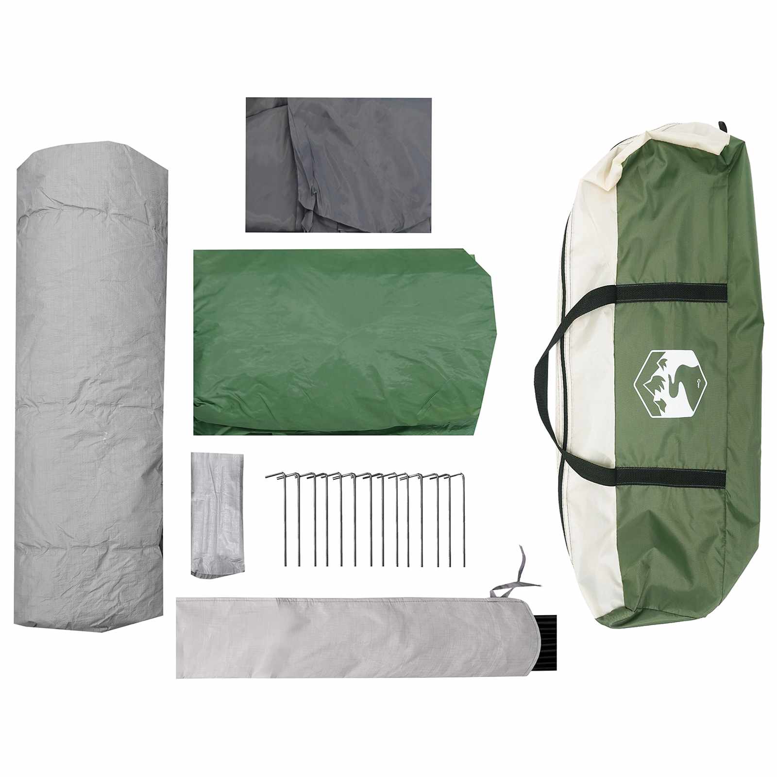 Sofort Zelt 8 Personen Grün 185T Polyester mit PU-Beschichtung