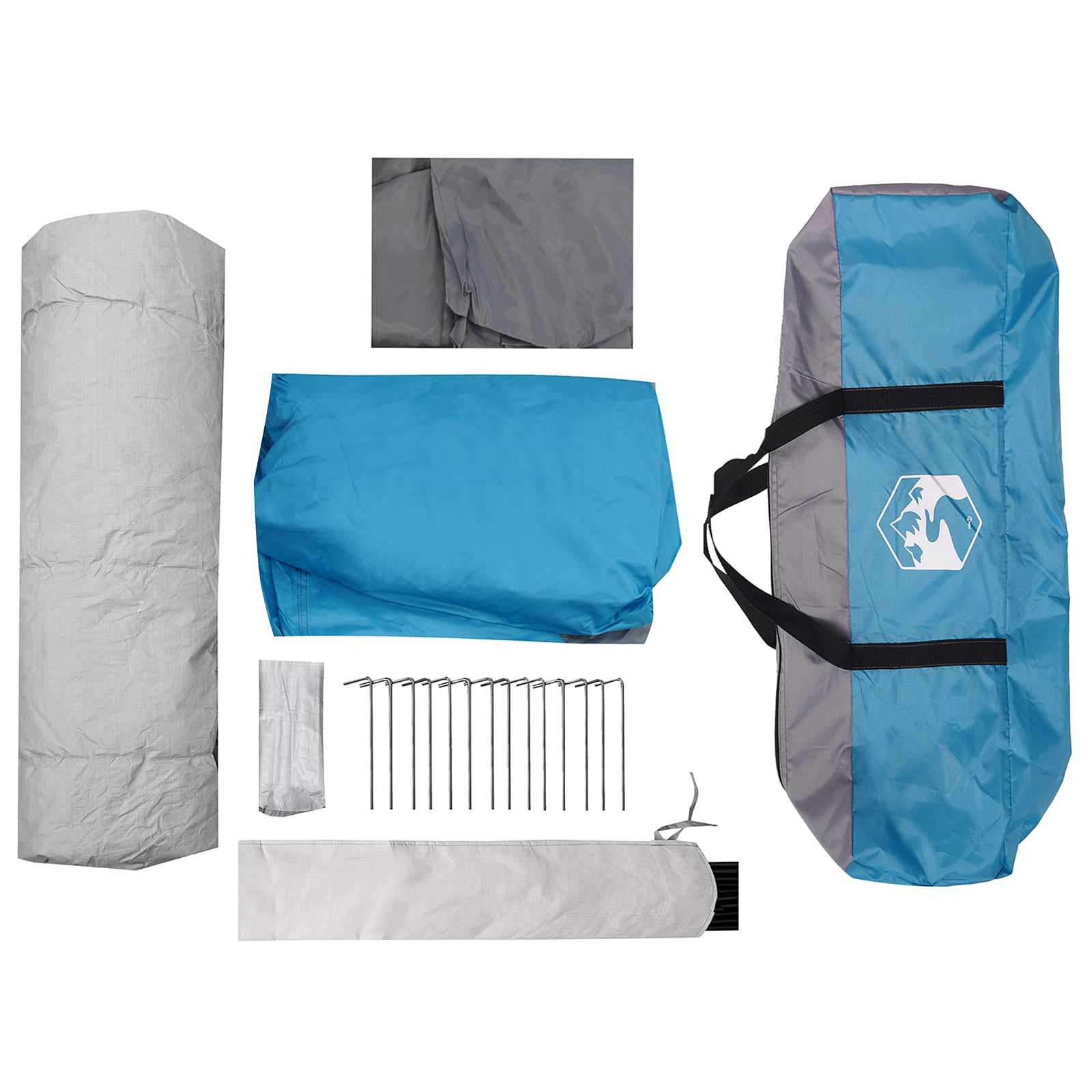 Sofort Zelt 8 Personen Blau 185T Polyester mit PU-Beschichtung